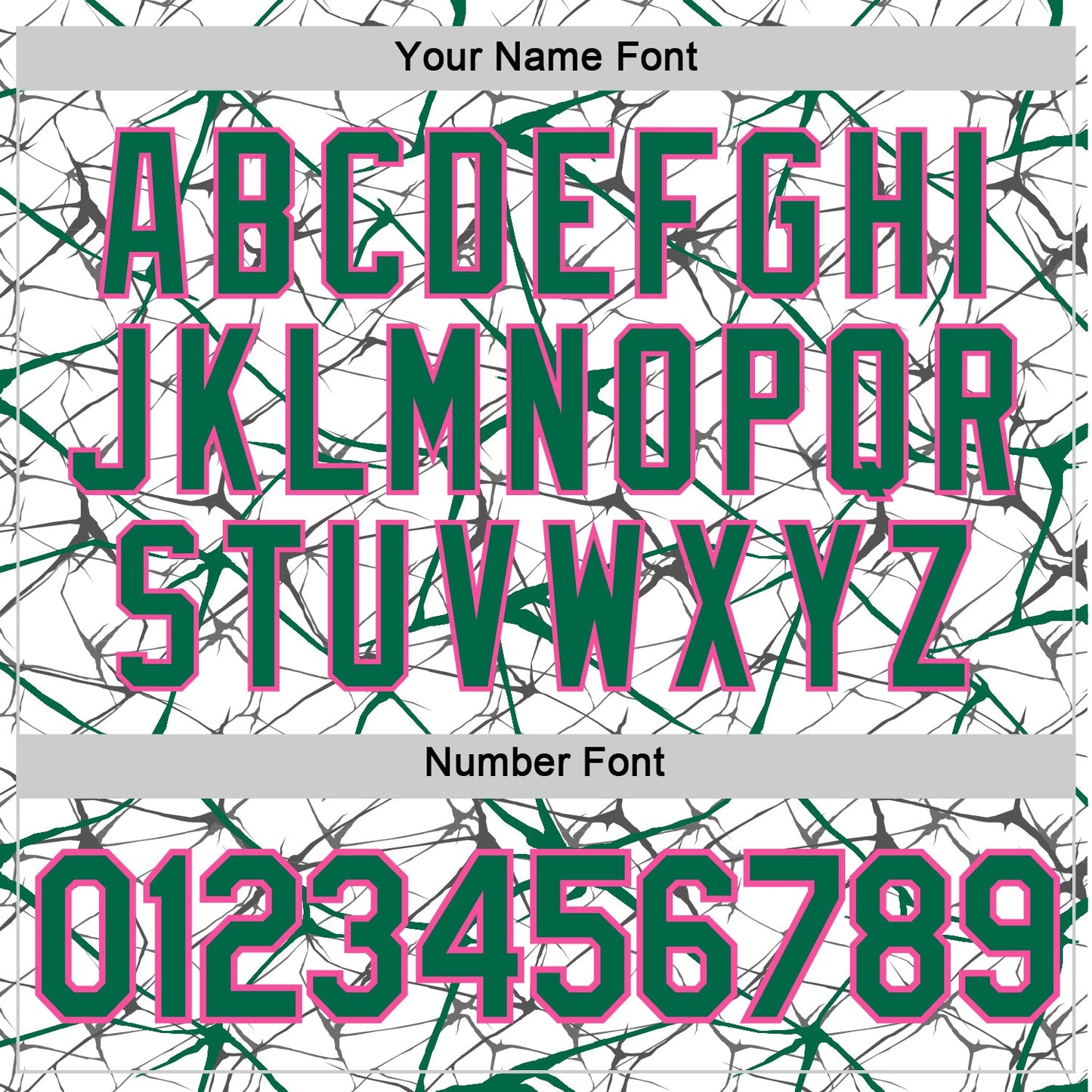 Custom White Kelly Green Gray-Pink Abstract Network Crackle Performance T-Shirt view 4