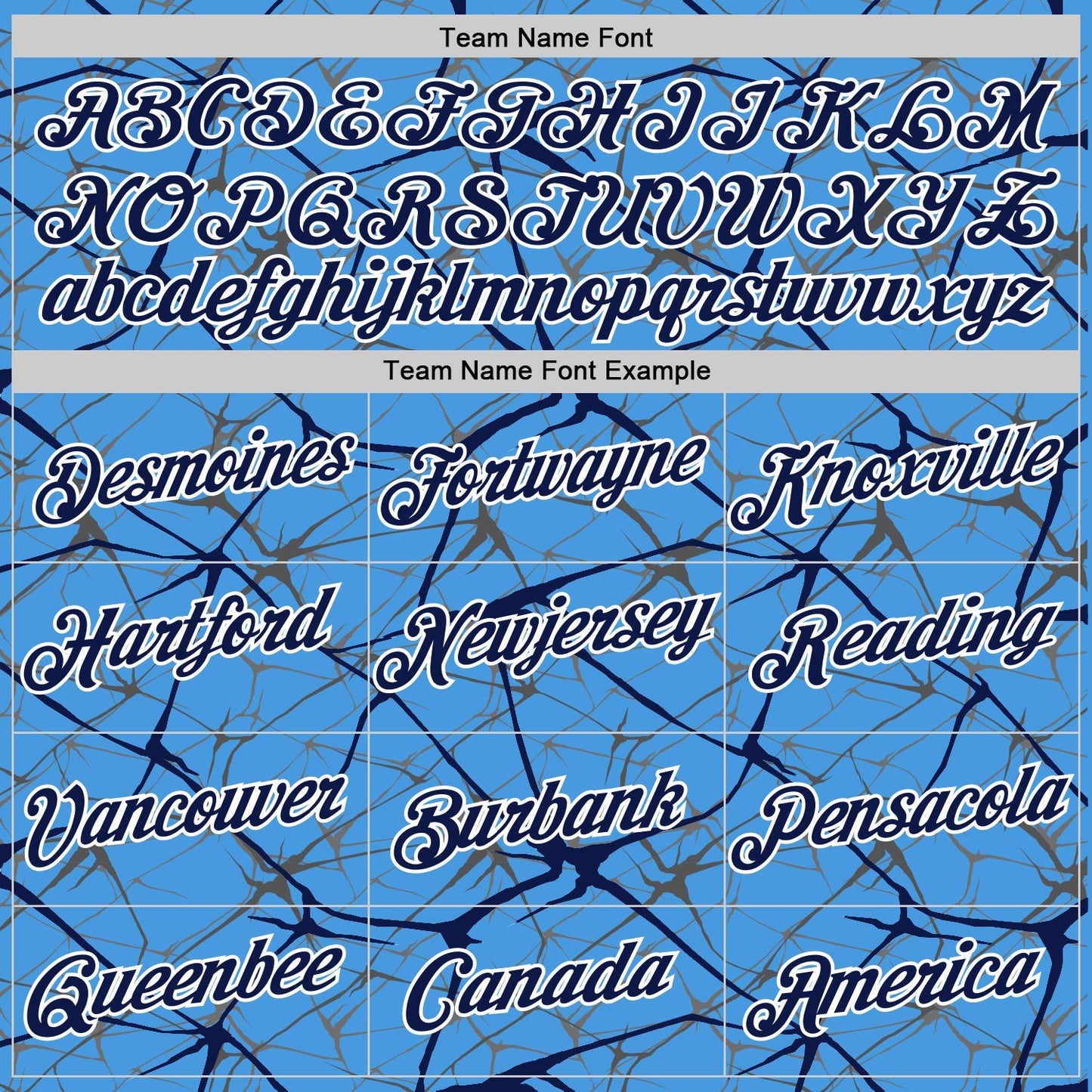 Custom Powder Blue Navy Gray-White Abstract Network Crackle Performance T-Shirt view 3
