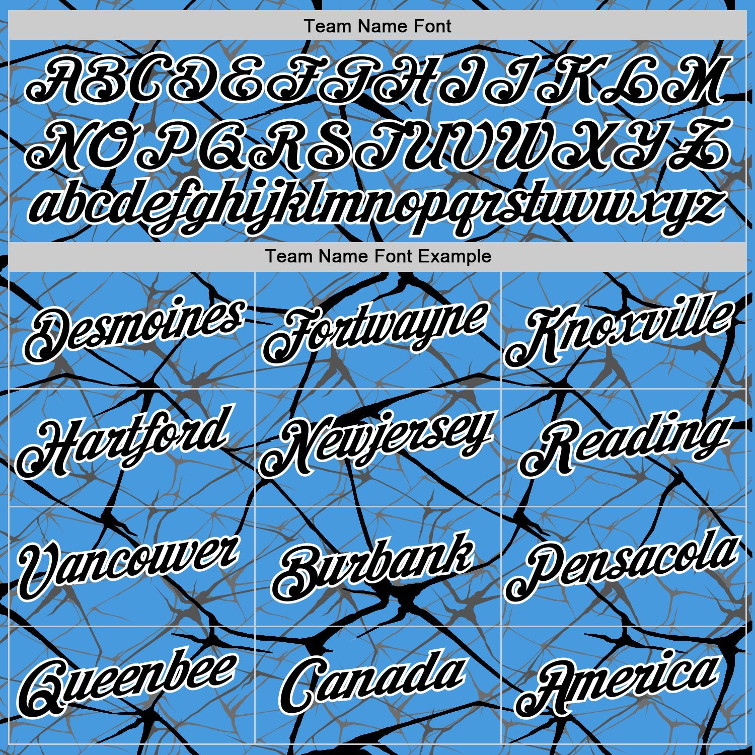 Custom Powder Blue Black Gray-White Abstract Network Crackle Performance T-Shirt view 3