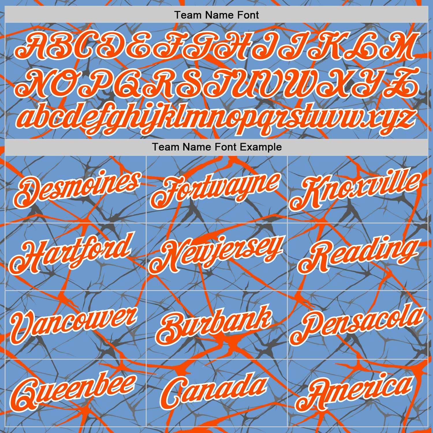 Custom Light Blue Orange Gray-White Abstract Network Crackle Performance T-Shirt view 3