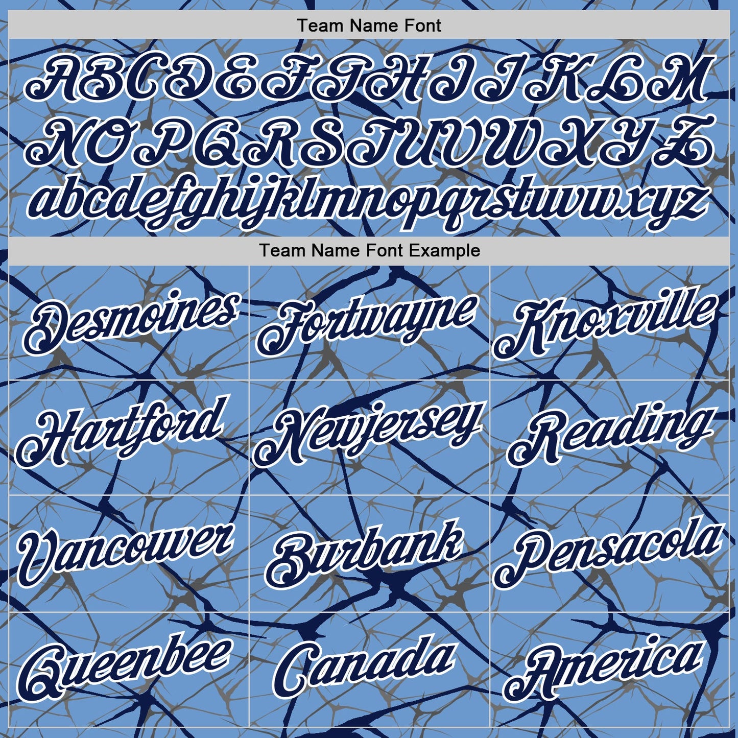 Custom Light Blue Navy Gray-White Abstract Network Crackle Performance T-Shirt view 3
