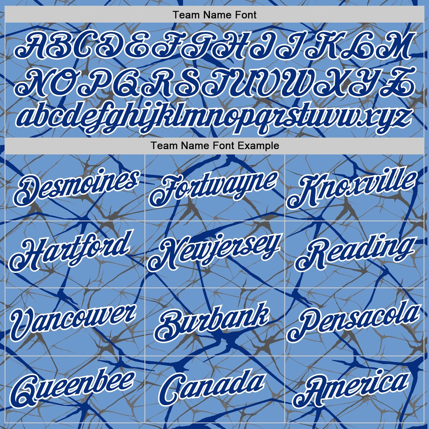 Custom Light Blue Royal Gray-White Abstract Network Crackle Performance T-Shirt view 3