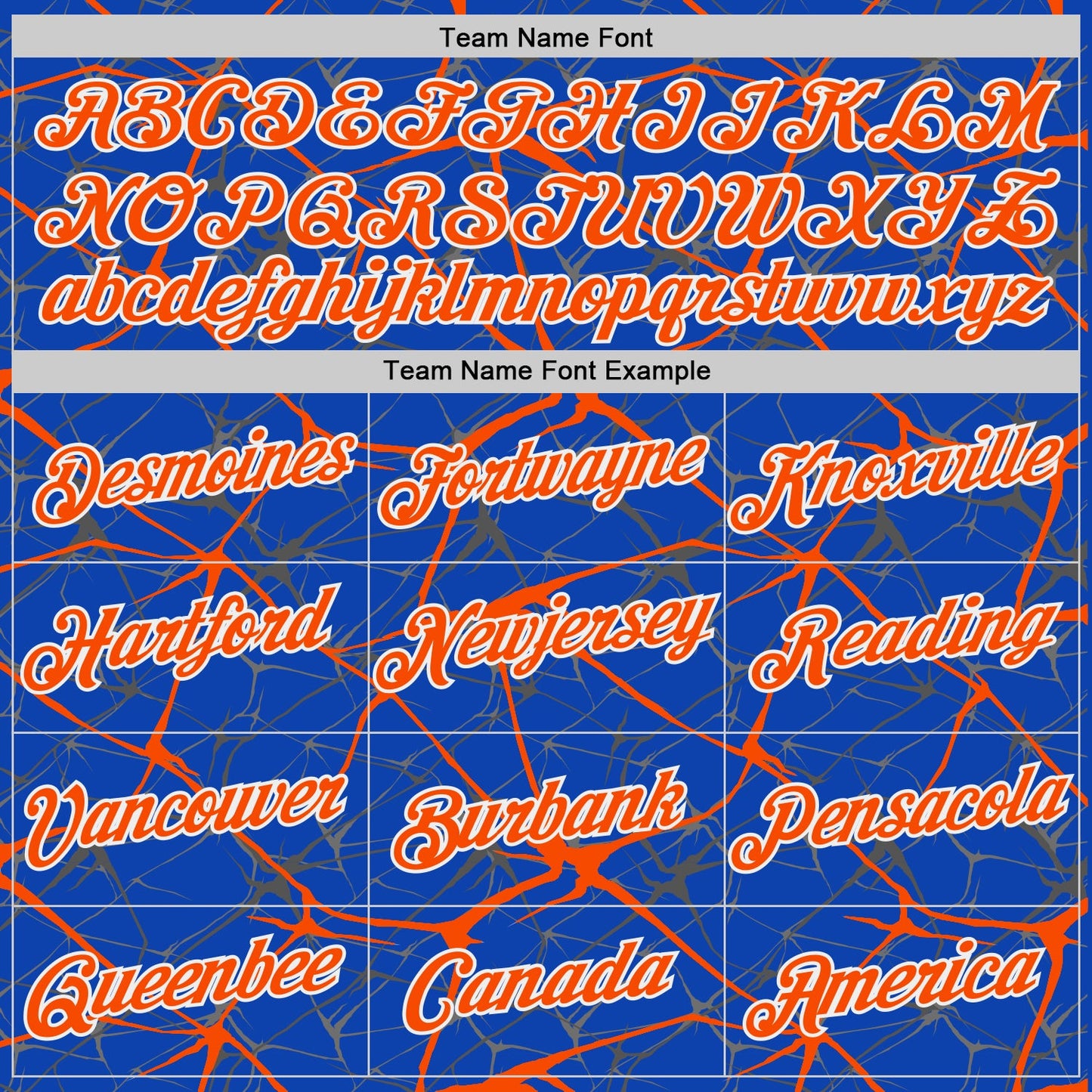 Custom Thunder Blue Orange Gray-White Abstract Network Crackle Performance T-Shirt view 3