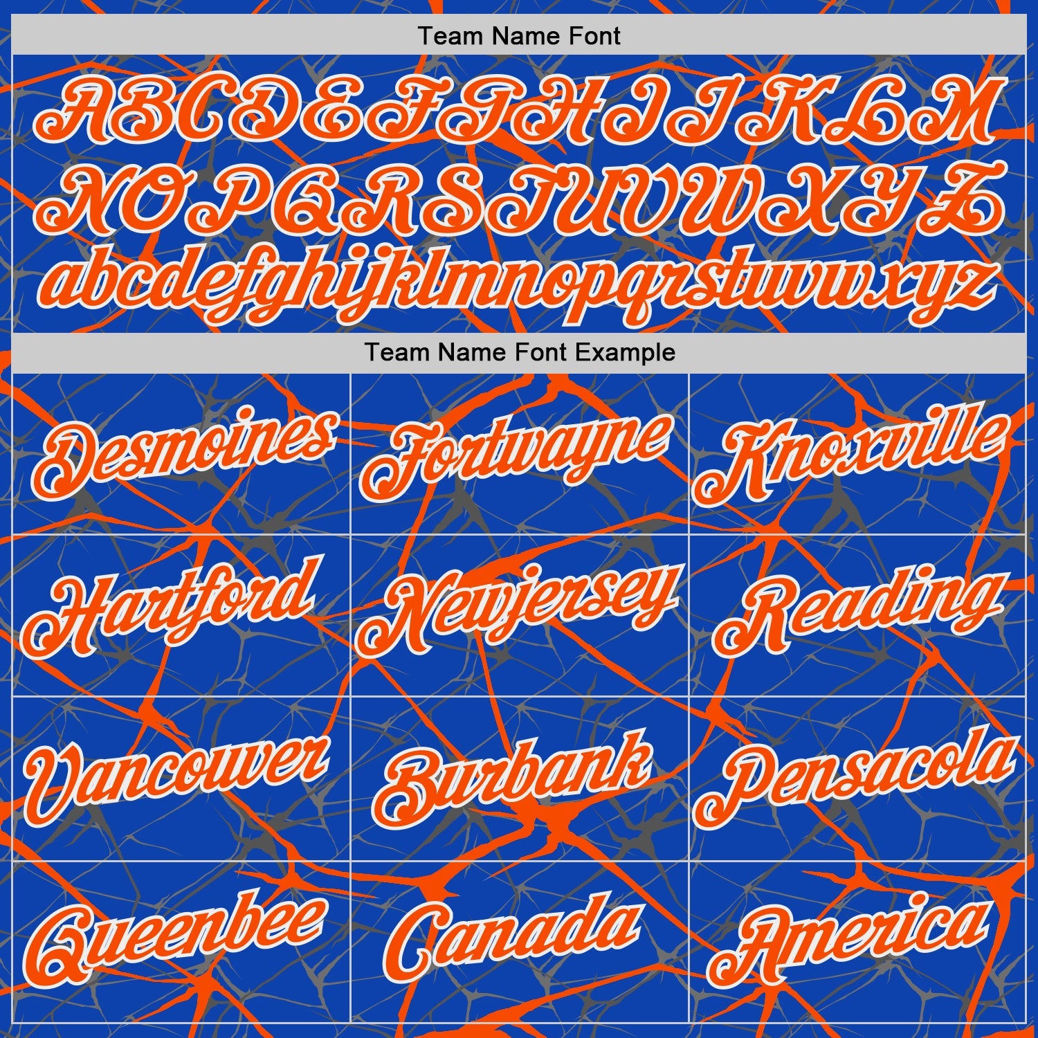 Custom Thunder Blue Orange Gray-White Abstract Network Crackle Performance T-Shirt view 3