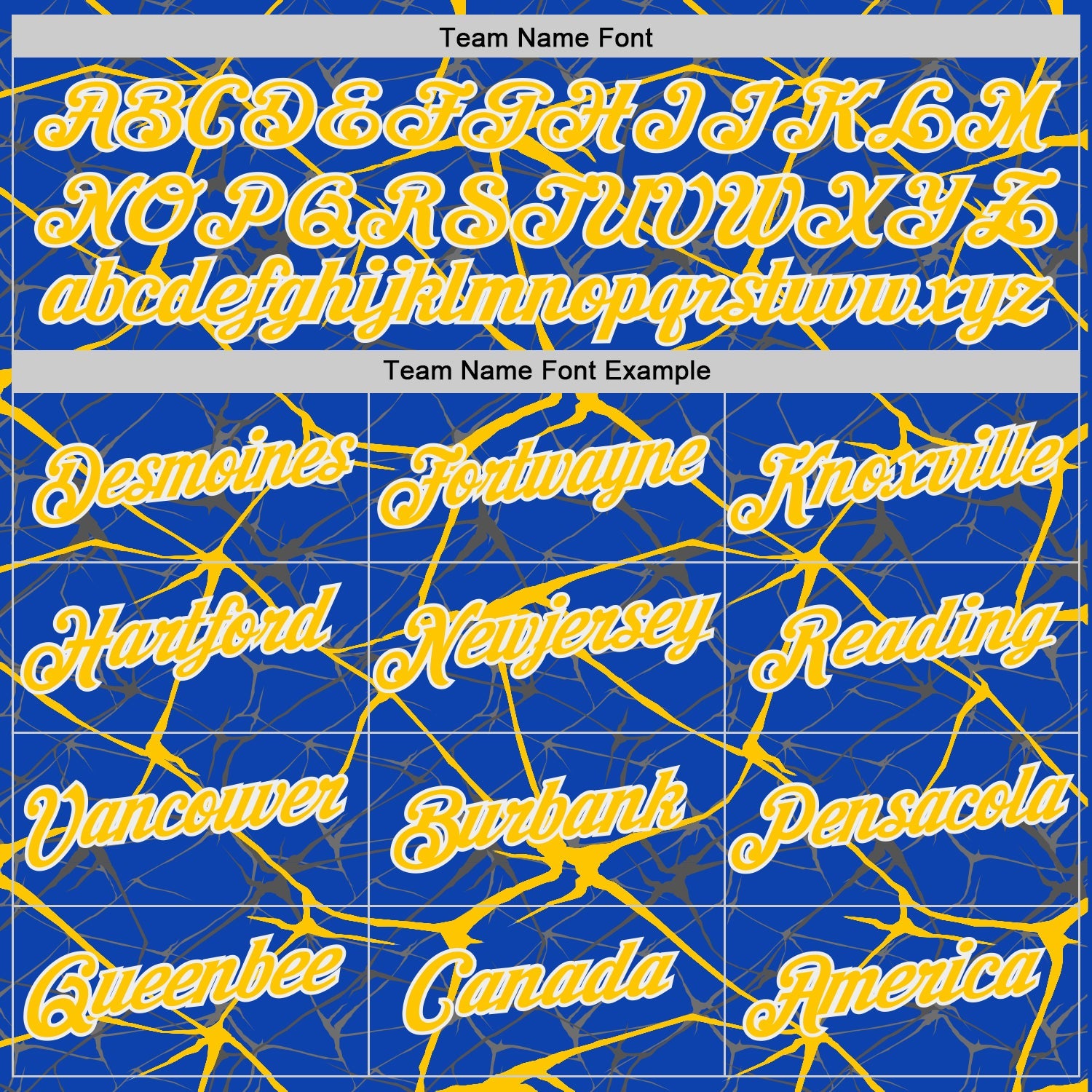 Custom Thunder Blue Yellow Gray-White Abstract Network Crackle Performance T-Shirt view 3