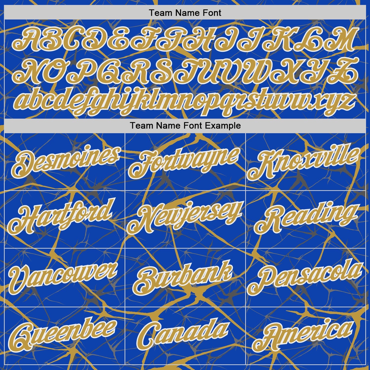 Custom Thunder Blue Old Gold Gray-White Abstract Network Crackle Performance T-Shirt view 3