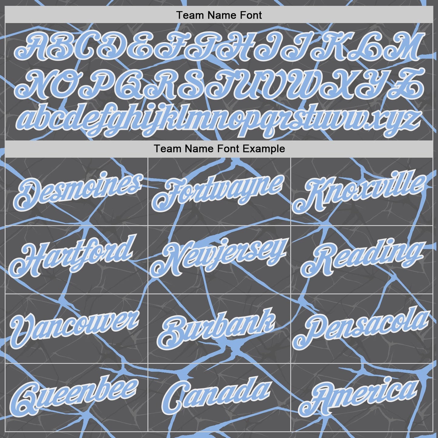Custom Steel Gray Light Blue-White Abstract Network Crackle Performance T-Shirt view 3