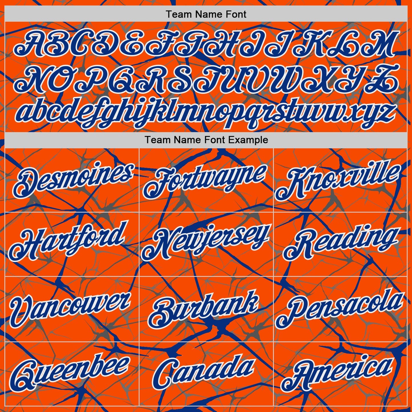 Custom Orange Royal Gray-White Abstract Network Crackle Performance T-Shirt view 3