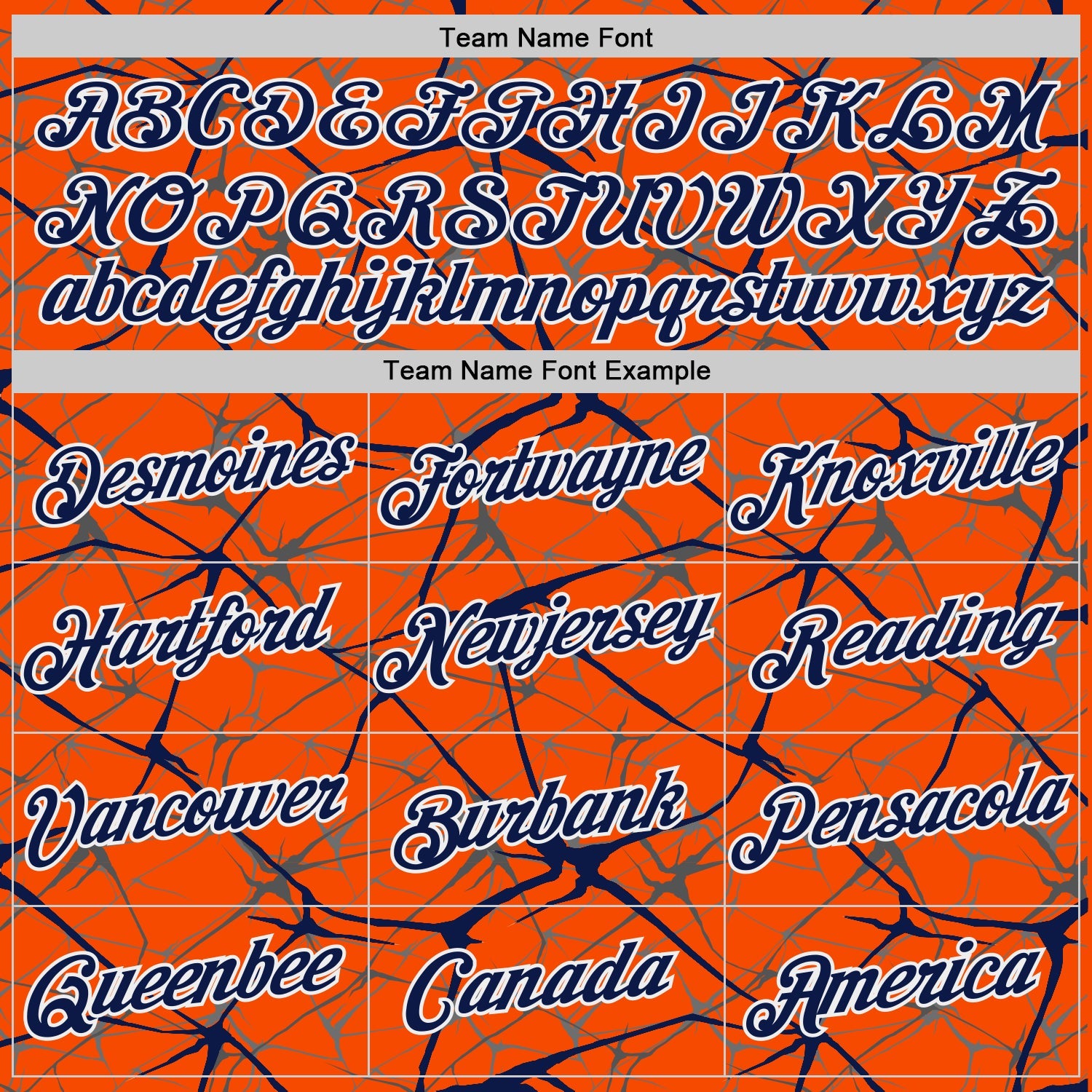Custom Orange Navy Gray-White Abstract Network Crackle Performance T-Shirt view 3