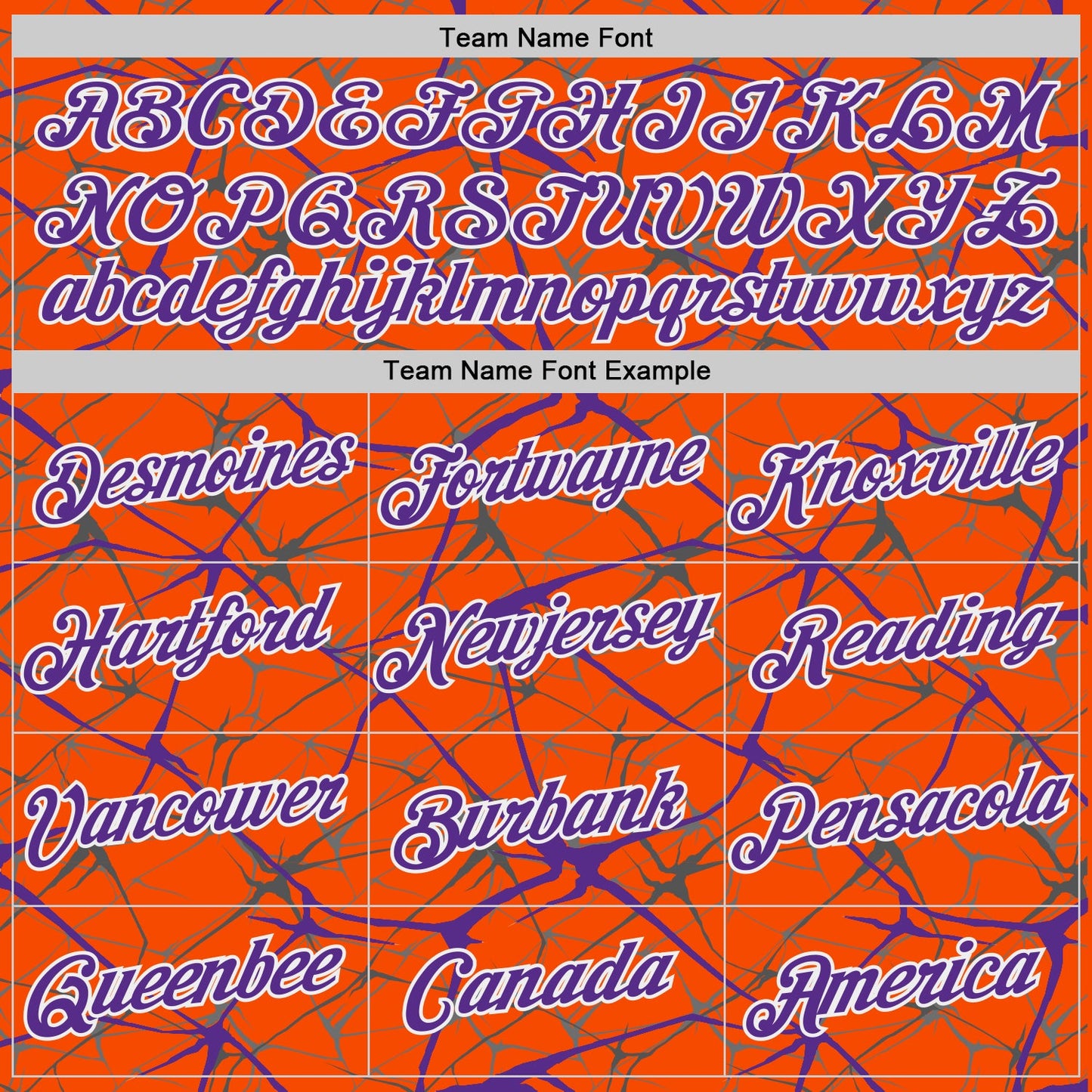 Custom Orange Purple Gray-White Abstract Network Crackle Performance T-Shirt view 3