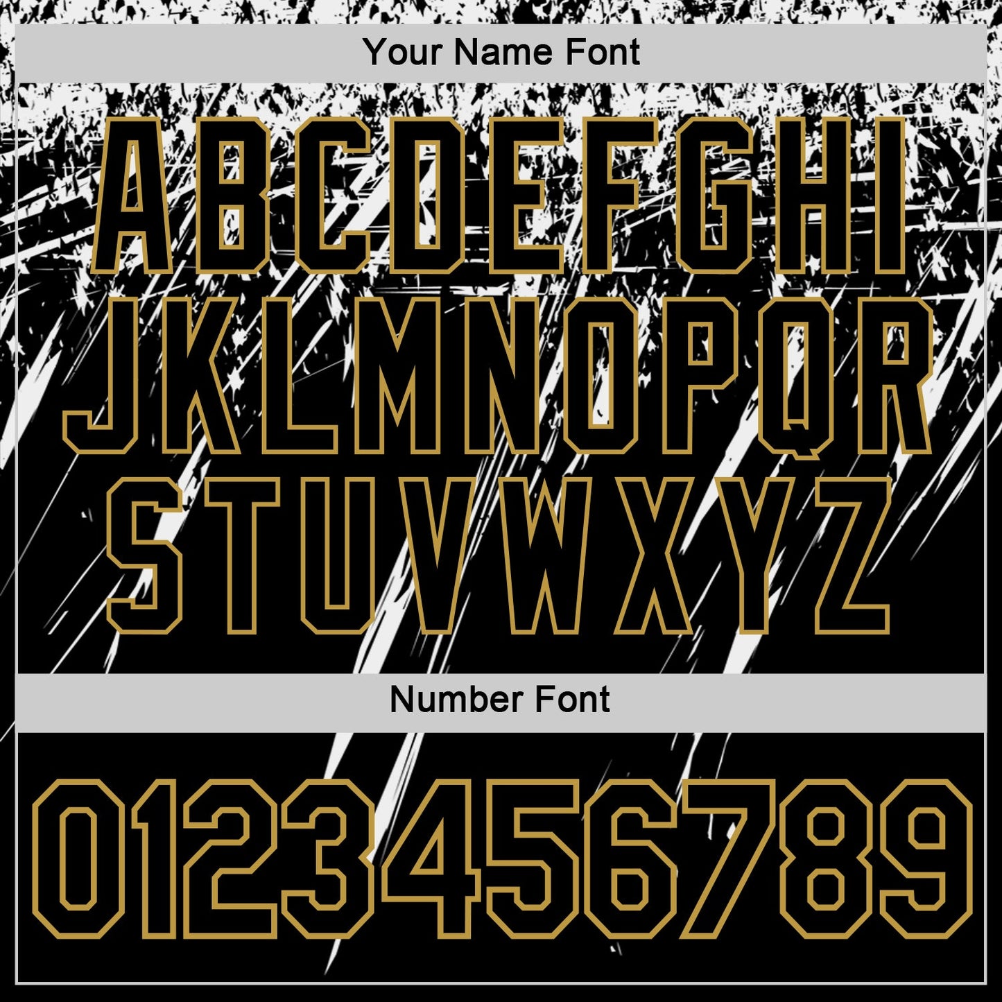 Custom Black White-Old Gold Distressed Scratch Brush Stroke Performance T-Shirt view 4