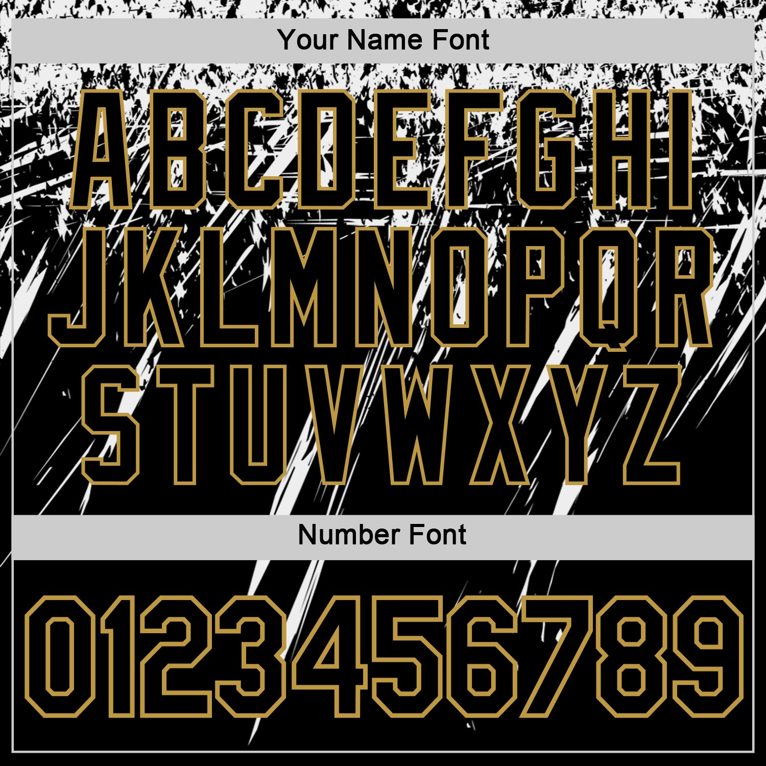 Custom Black White-Old Gold Distressed Scratch Brush Stroke Performance T-Shirt view 4