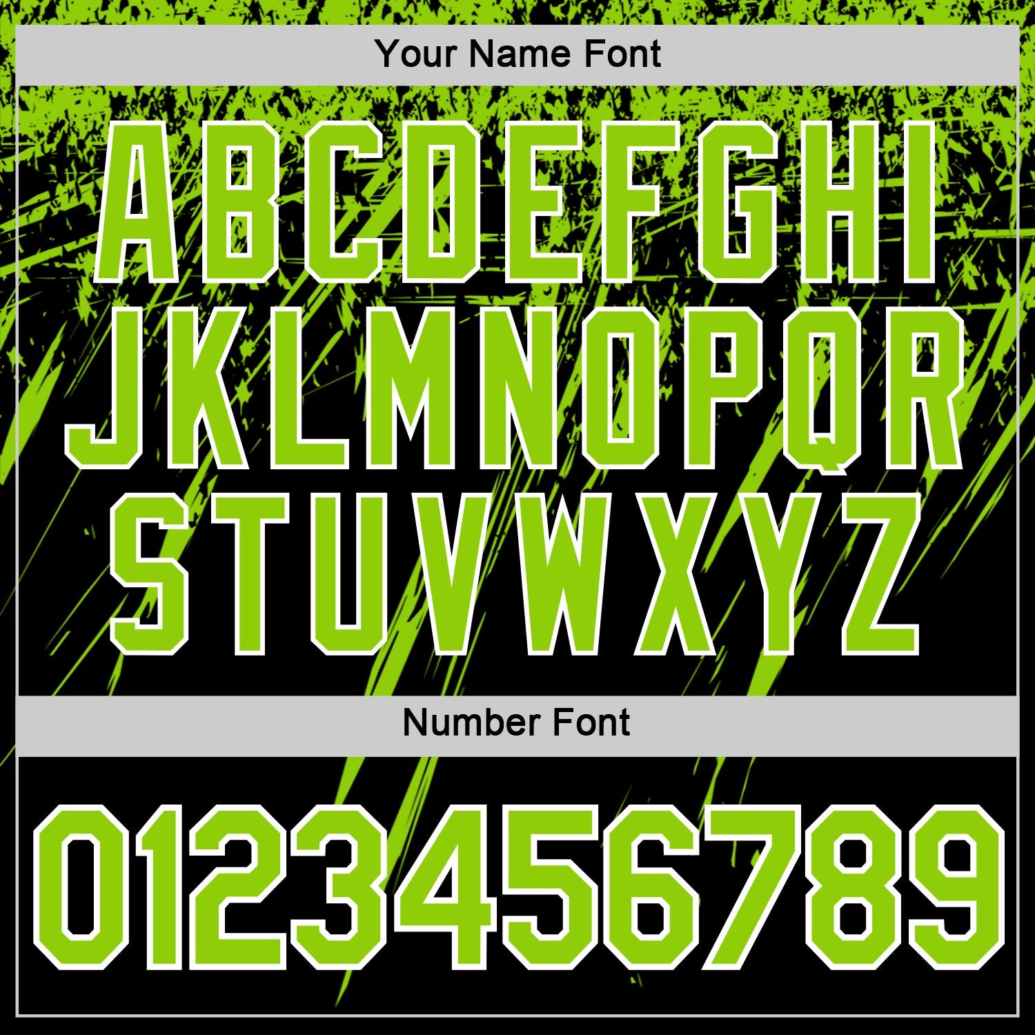 Custom Black Neon Green-White Distressed Scratch Brush Stroke Performance T-Shirt view 4