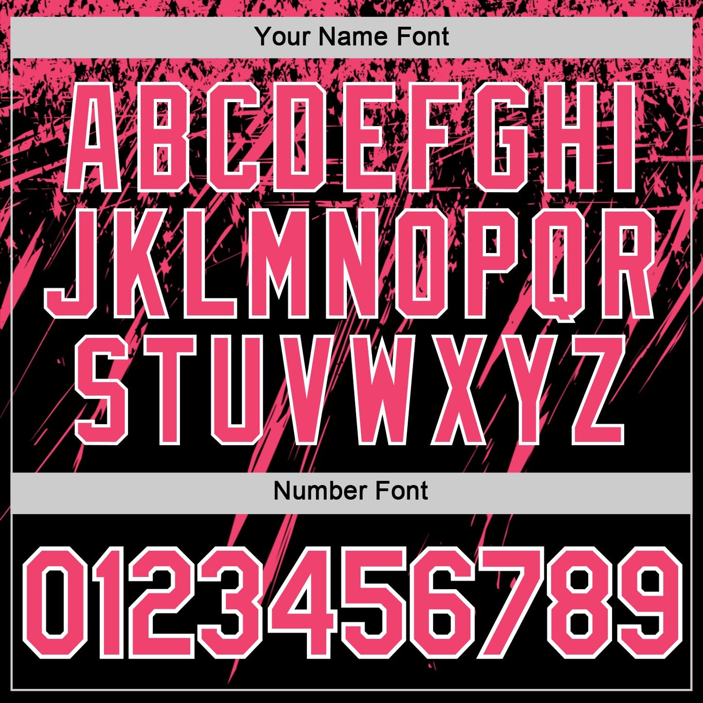 Custom Black Neon Pink-White Distressed Scratch Brush Stroke Performance T-Shirt view 4