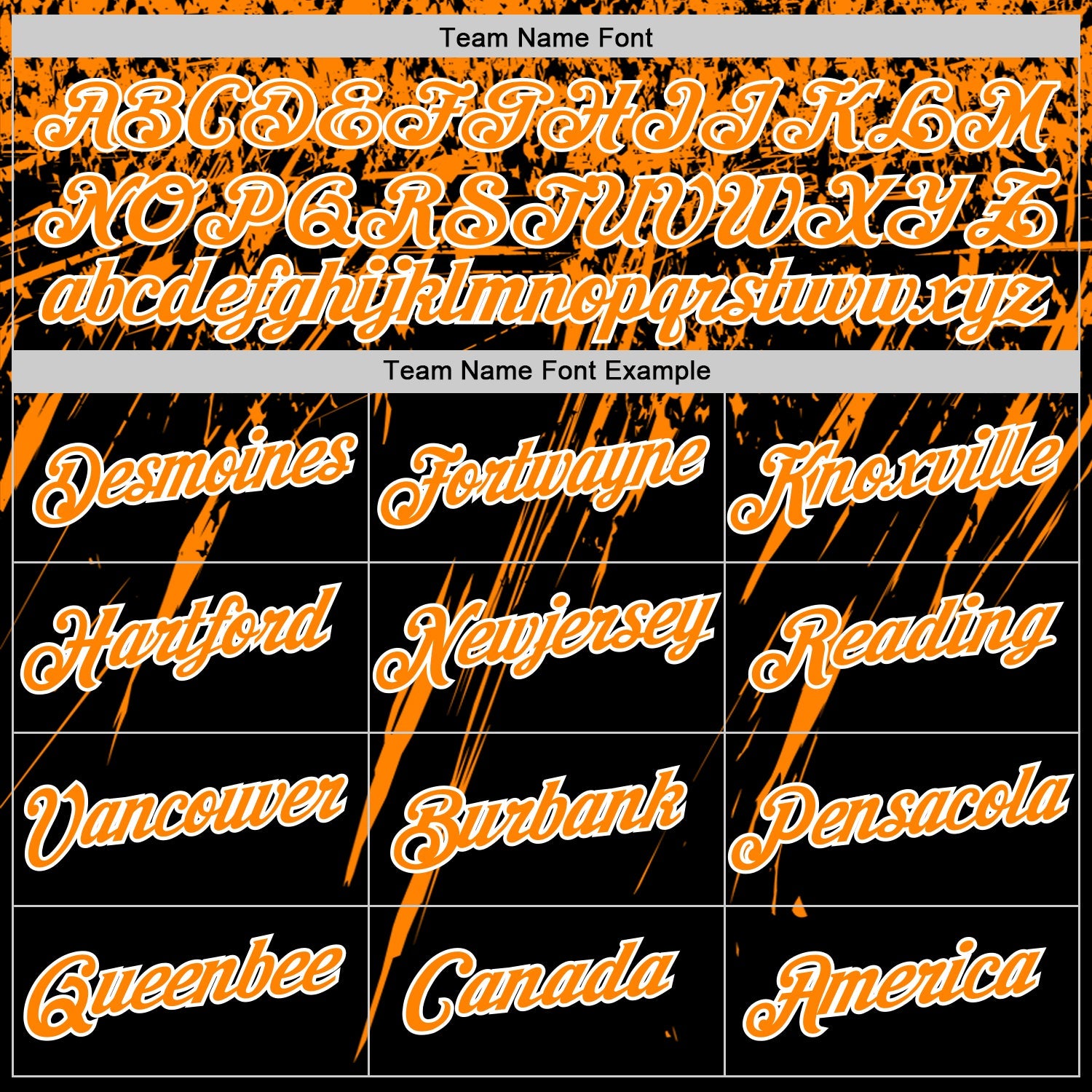 Custom Black Bay Orange-White Distressed Scratch Brush Stroke Performance T-Shirt view 3