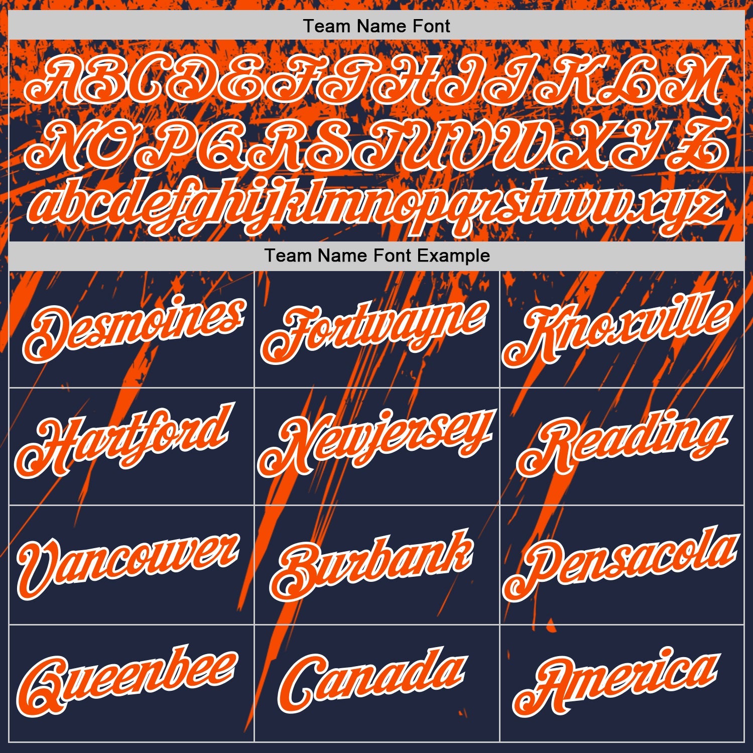 Custom Navy Orange-White Distressed Scratch Brush Stroke Performance T-Shirt view 3