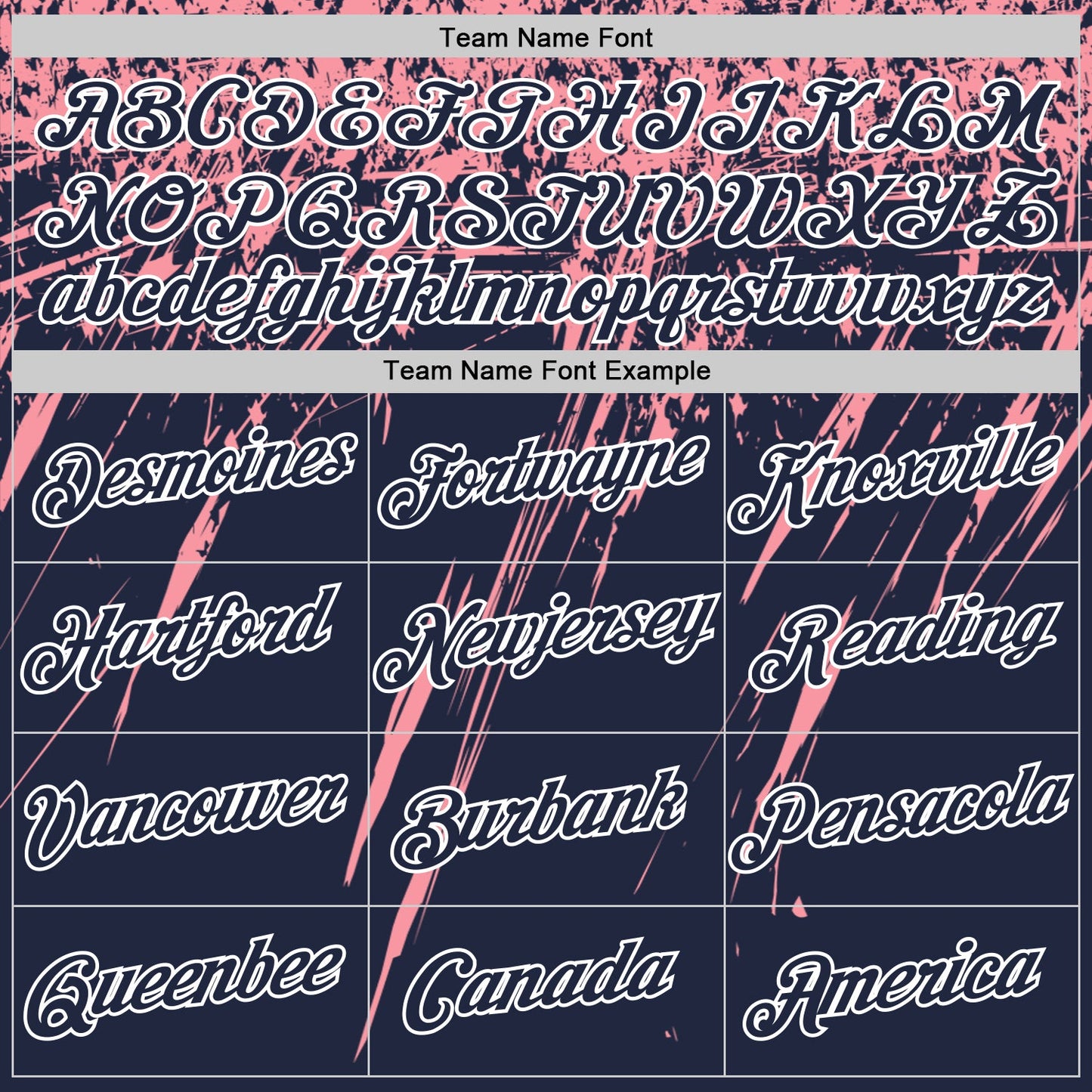 Custom Navy Medium Pink-White Distressed Scratch Brush Stroke Performance T-Shirt view 3