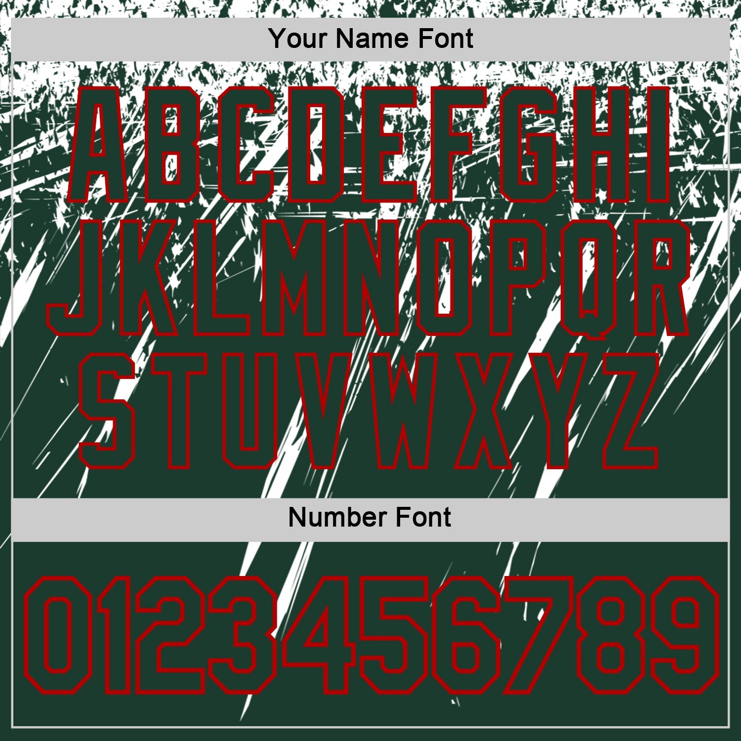 Custom Green White-Red Distressed Scratch Brush Stroke Performance T-Shirt view 4