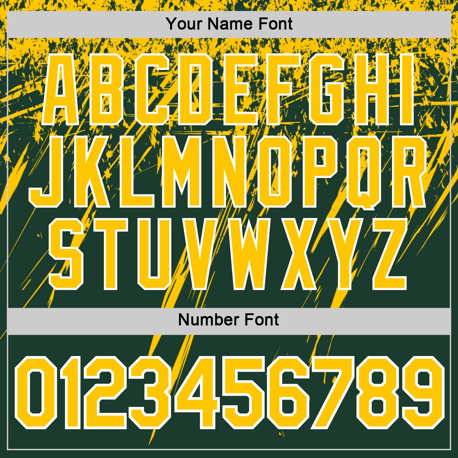 Custom Green Yellow-White Distressed Scratch Brush Stroke Performance T-Shirt view 4