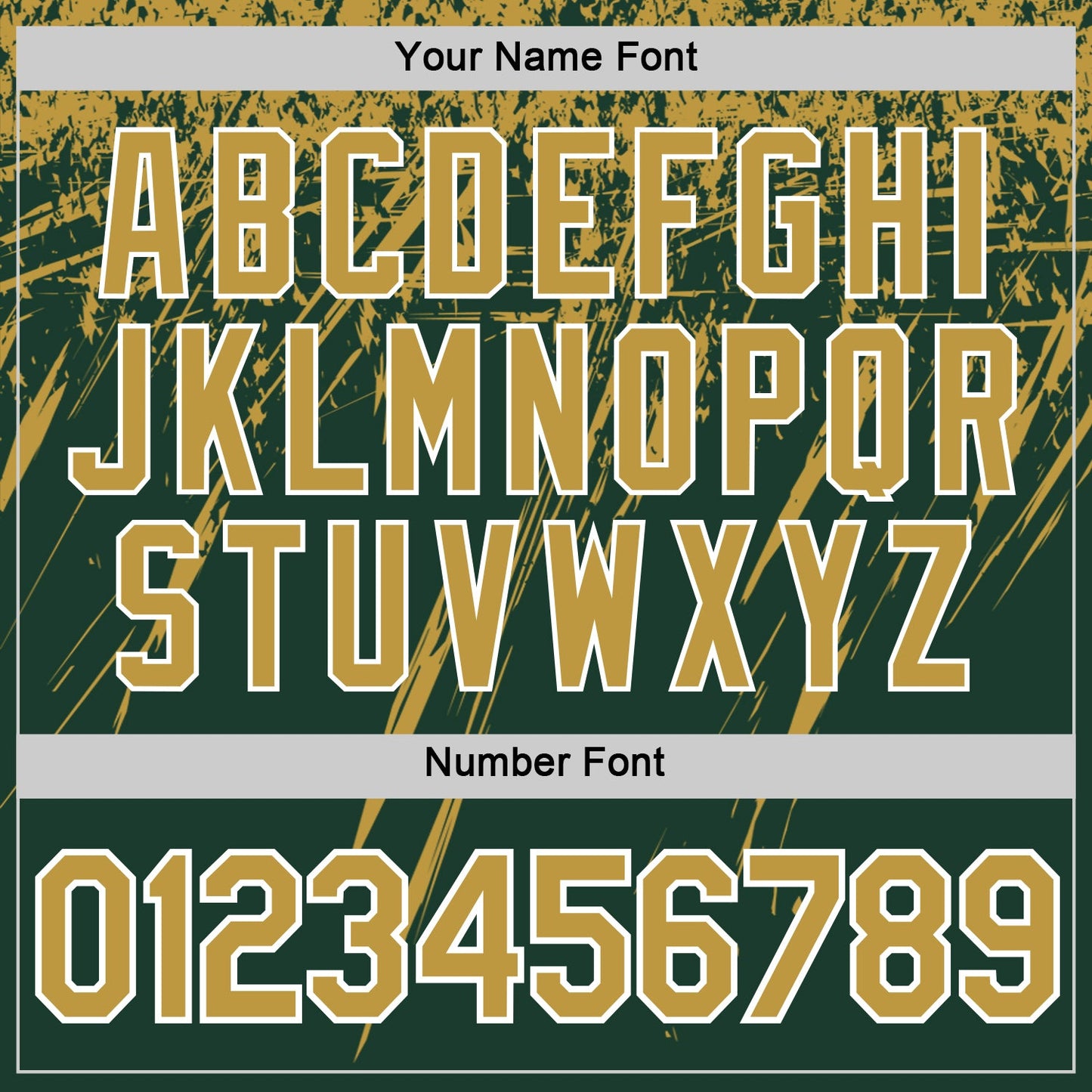 Custom Green Old Gold-White Distressed Scratch Brush Stroke Performance T-Shirt view 4