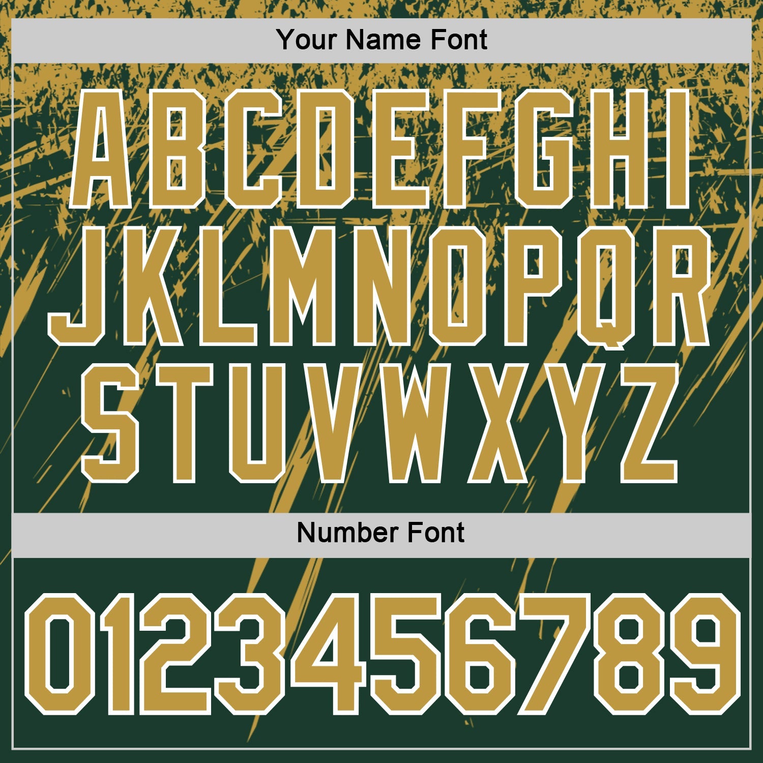Custom Green Old Gold-White Distressed Scratch Brush Stroke Performance T-Shirt view 4