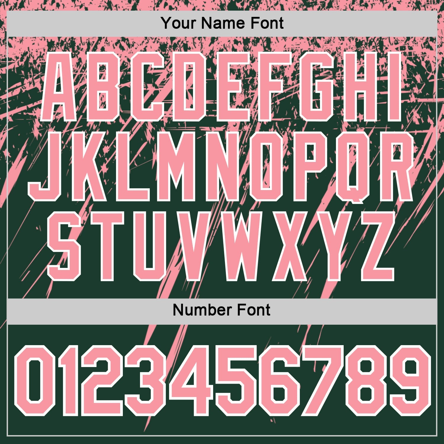 Custom Green Medium Pink-White Distressed Scratch Brush Stroke Performance T-Shirt view 4