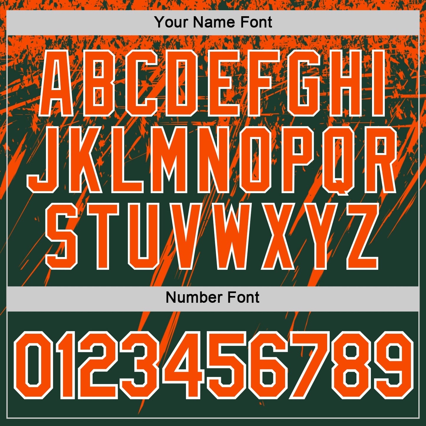Custom Green Orange-White Distressed Scratch Brush Stroke Performance T-Shirt view 4