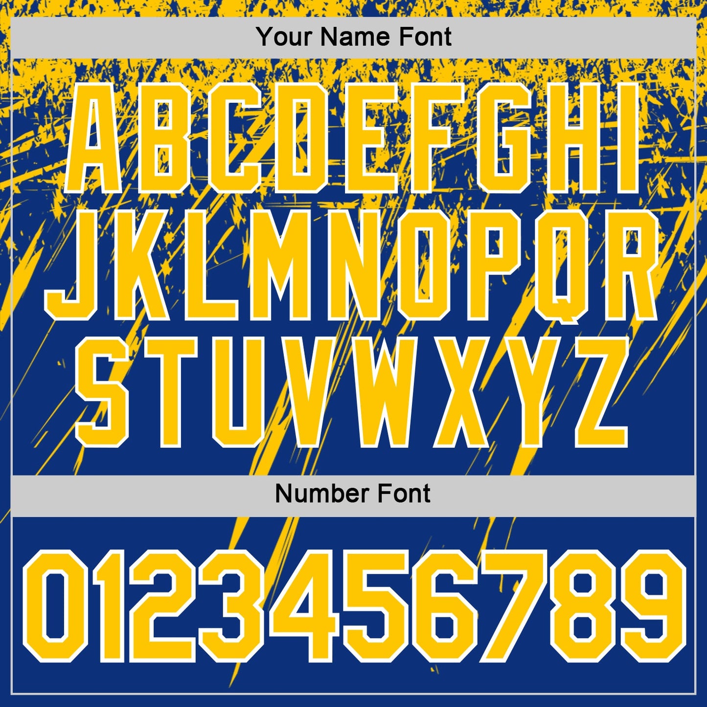 Custom Royal Yellow-White Distressed Scratch Brush Stroke Performance T-Shirt view 4