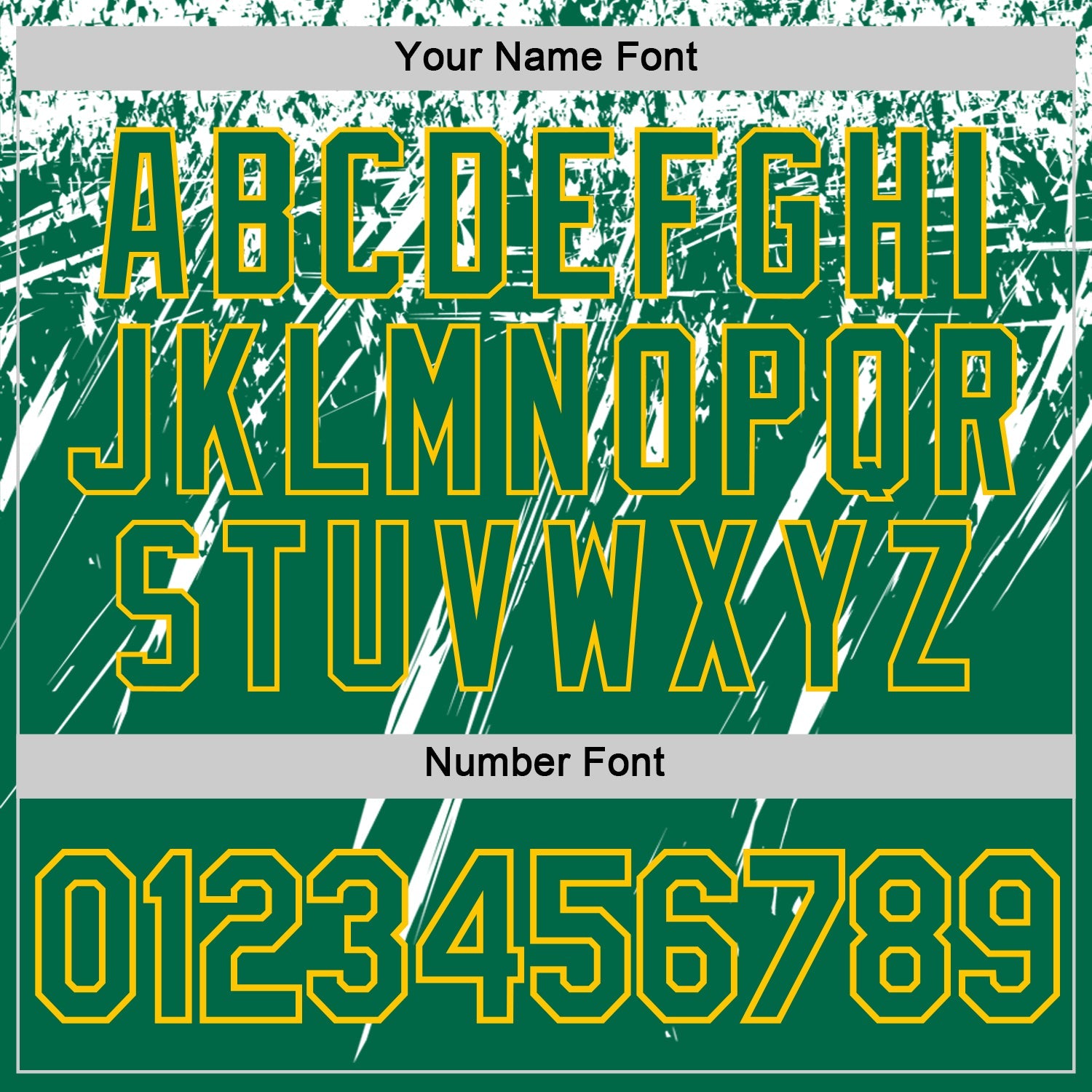 Custom Kelly Green White-Yellow Distressed Scratch Brush Stroke Performance T-Shirt view 4