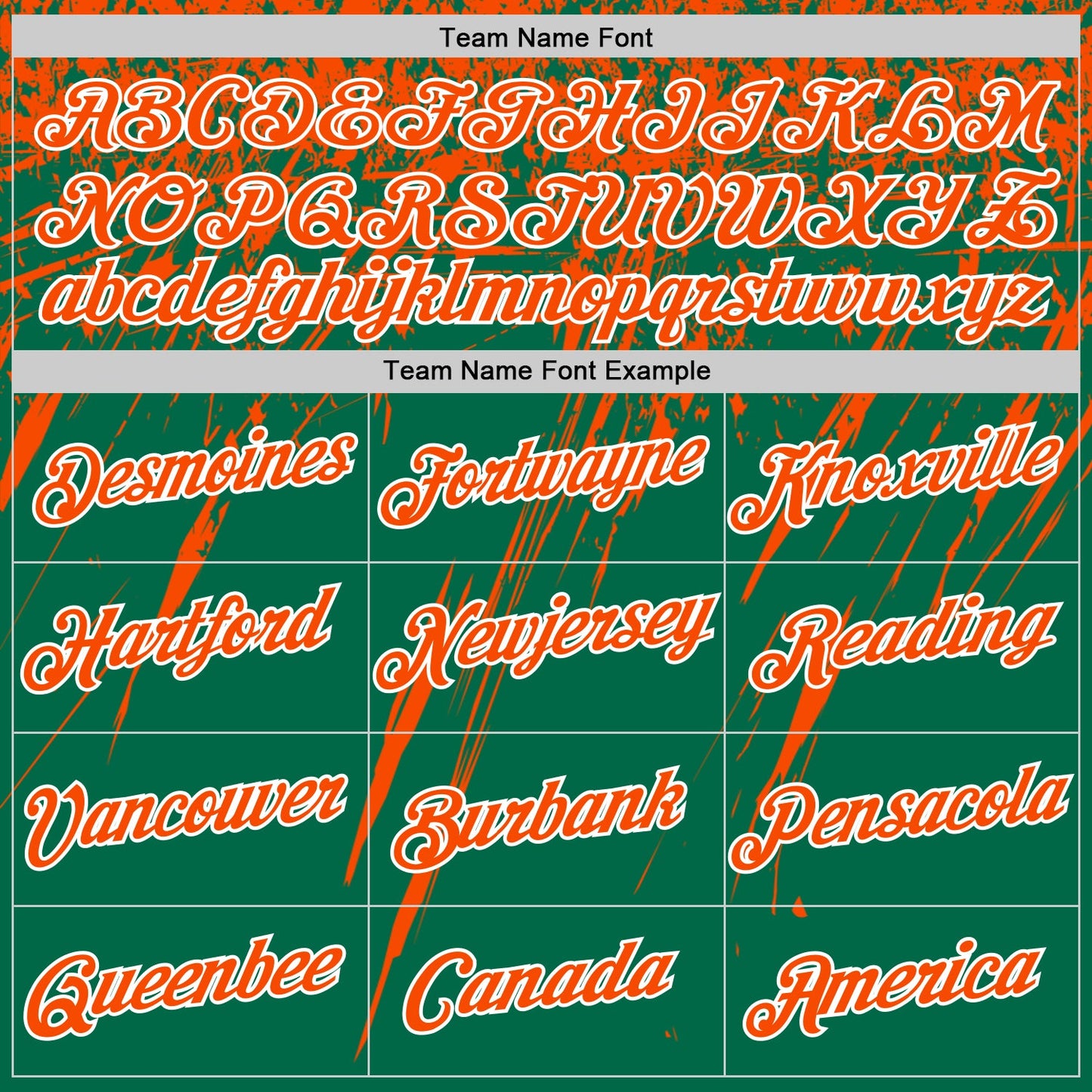 Custom Kelly Green Orange-White Distressed Scratch Brush Stroke Performance T-Shirt view 3