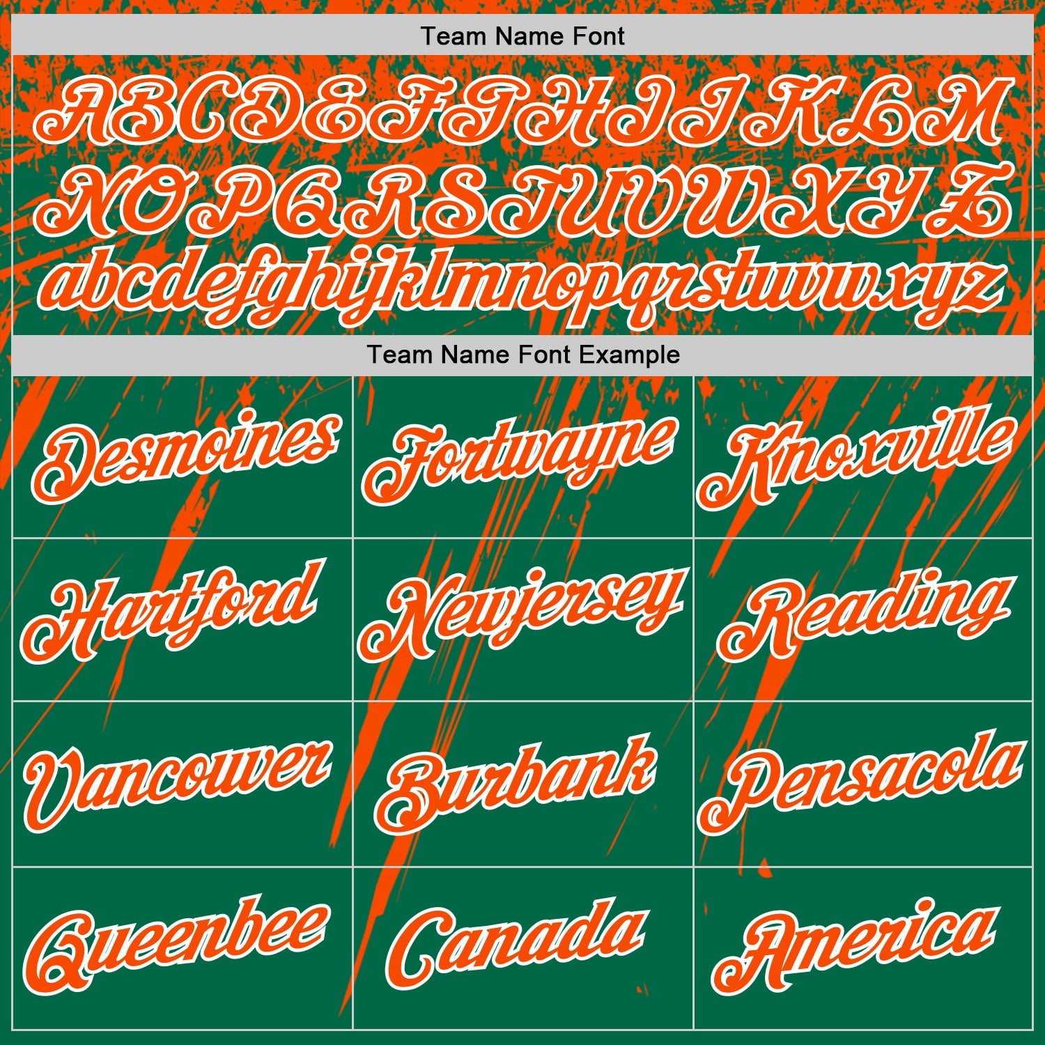 Custom Kelly Green Orange-White Distressed Scratch Brush Stroke Performance T-Shirt view 3