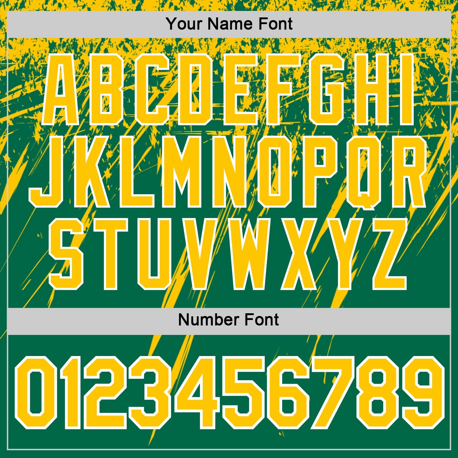 Custom Kelly Green Yellow-White Distressed Scratch Brush Stroke Performance T-Shirt view 4