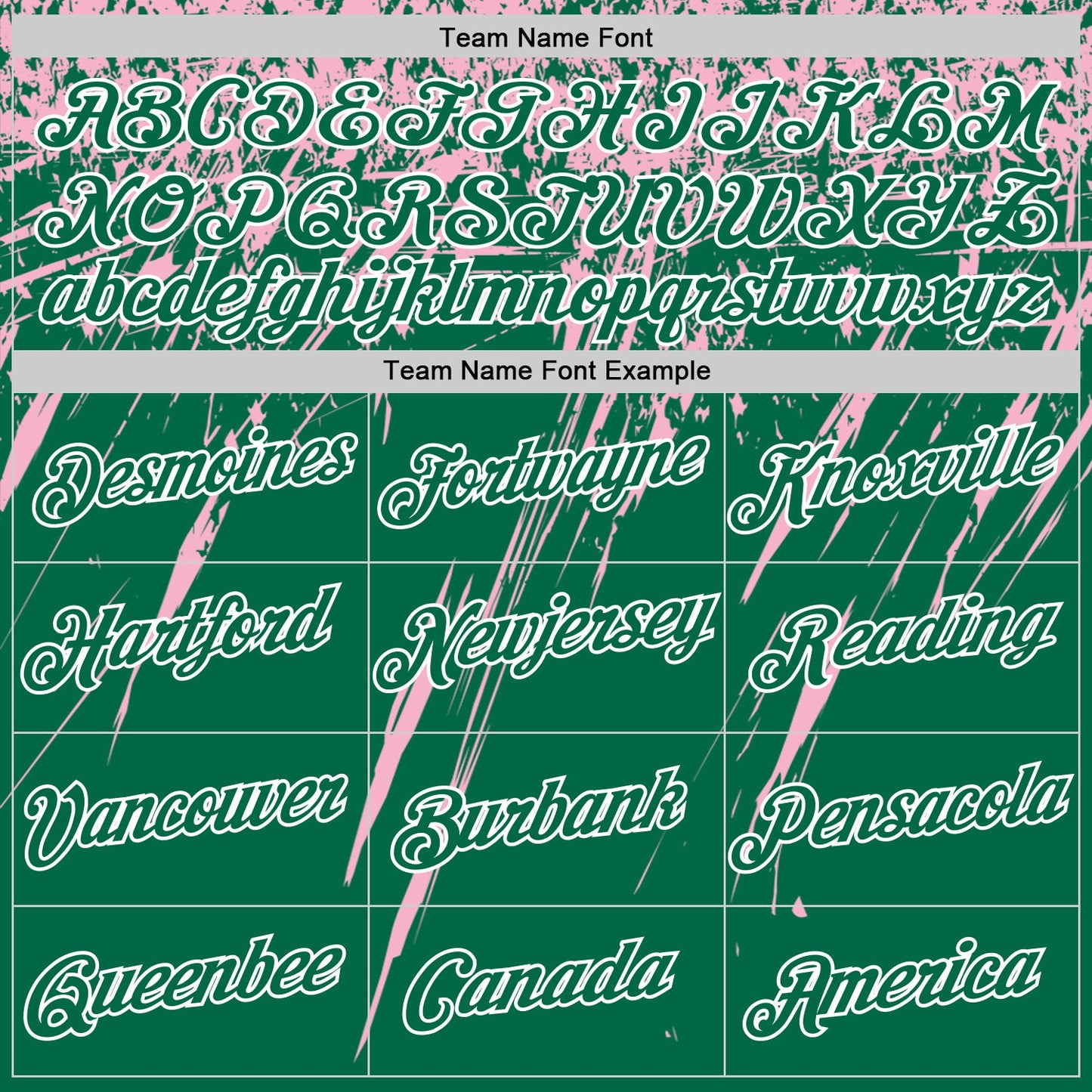 Custom Kelly Green Light Pink-White Distressed Scratch Brush Stroke Performance T-Shirt view 3