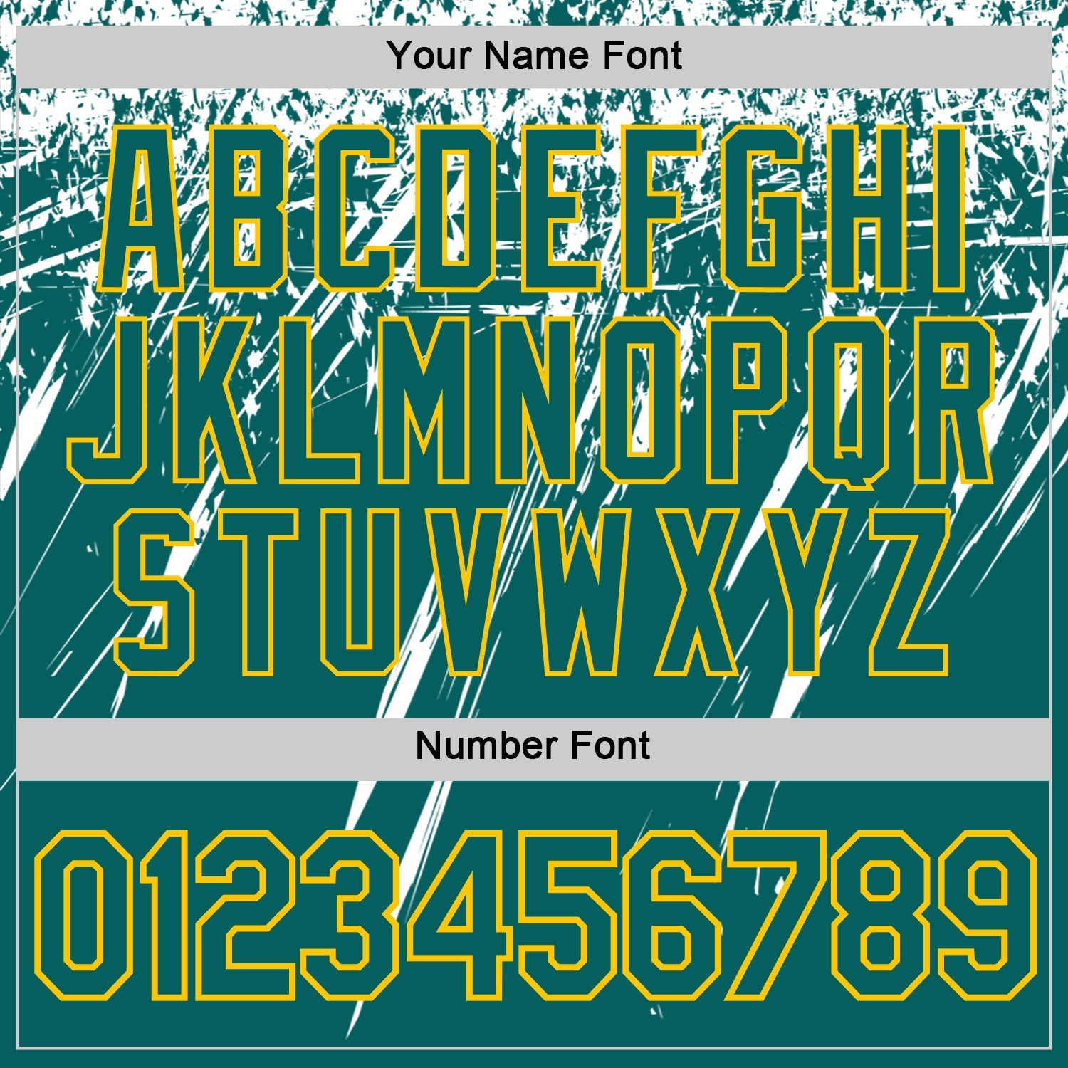 Custom Teal White-Yellow Distressed Scratch Brush Stroke Performance T-Shirt view 4