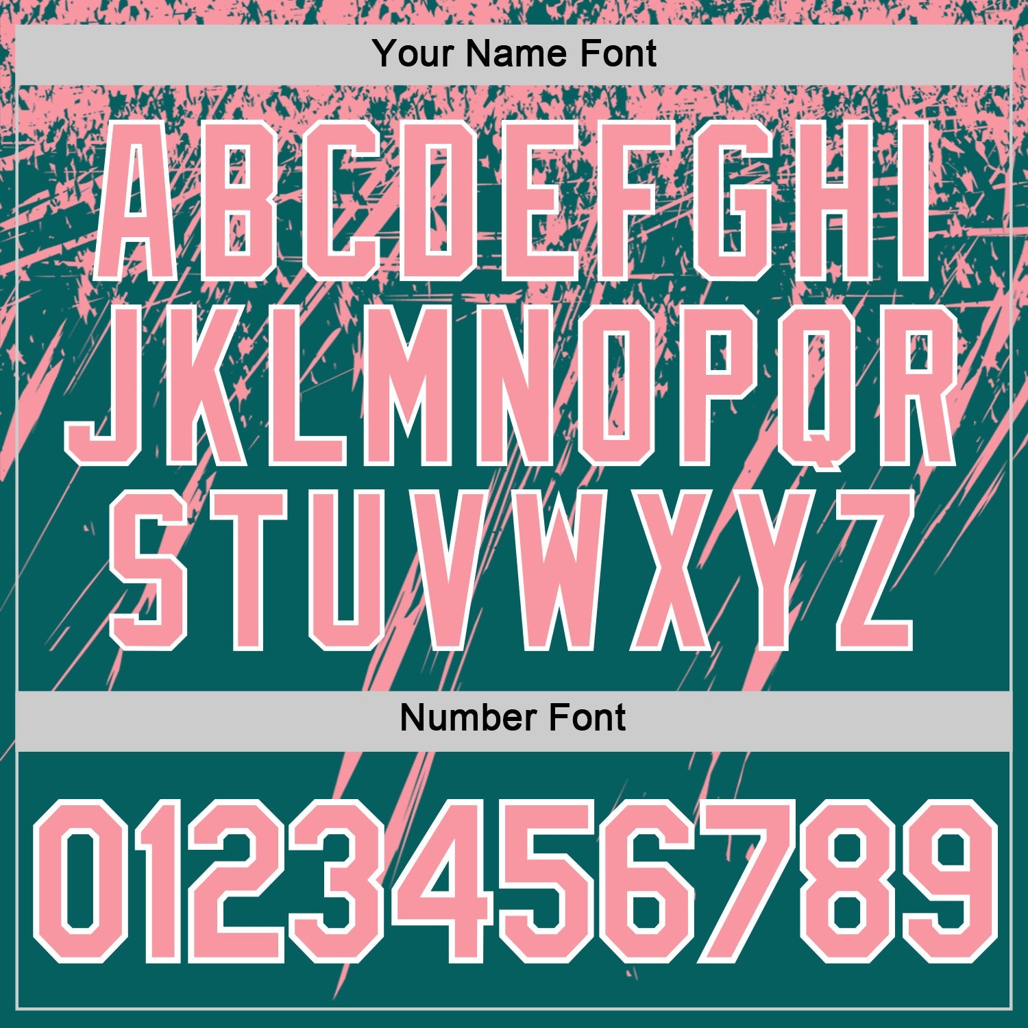 Custom Teal Medium Pink-White Distressed Scratch Brush Stroke Performance T-Shirt view 4