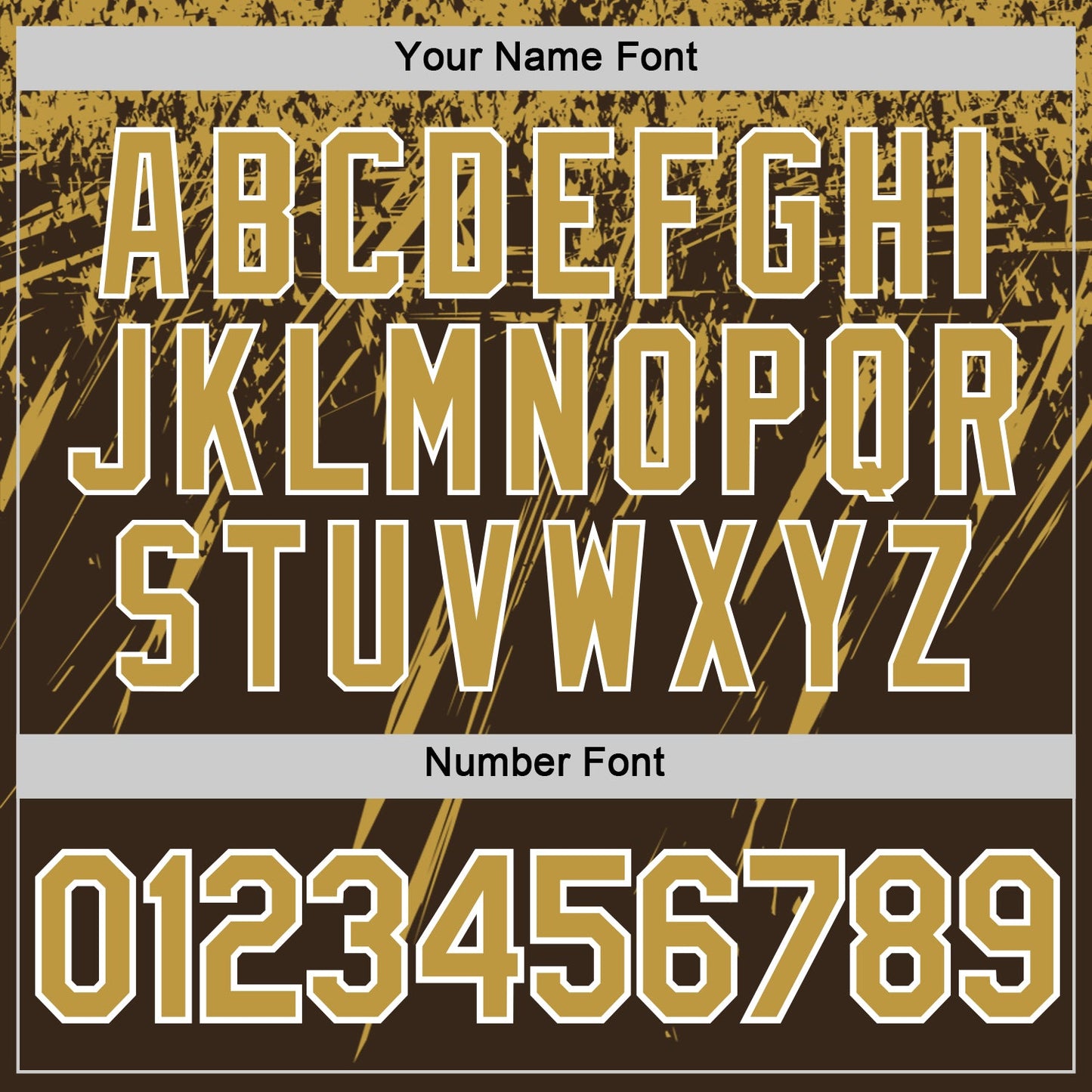 Custom Brown Old Gold-White Distressed Scratch Brush Stroke Performance T-Shirt view 4