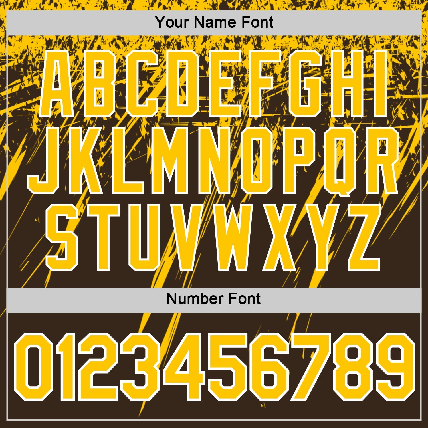 Custom Brown Yellow-White Distressed Scratch Brush Stroke Performance T-Shirt view 4