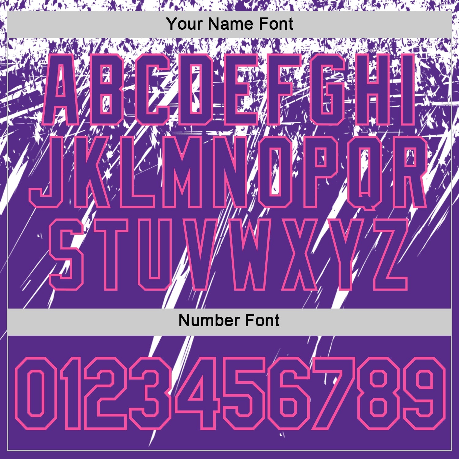 Custom Purple White-Pink Distressed Scratch Brush Stroke Performance T-Shirt view 4