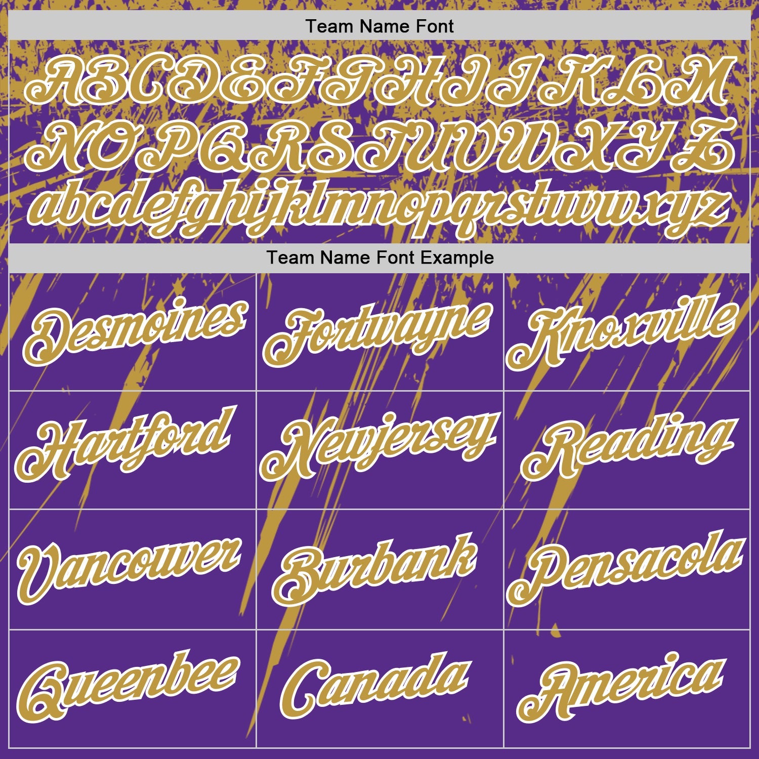 Custom Purple Old Gold-White Distressed Scratch Brush Stroke Performance T-Shirt view 3