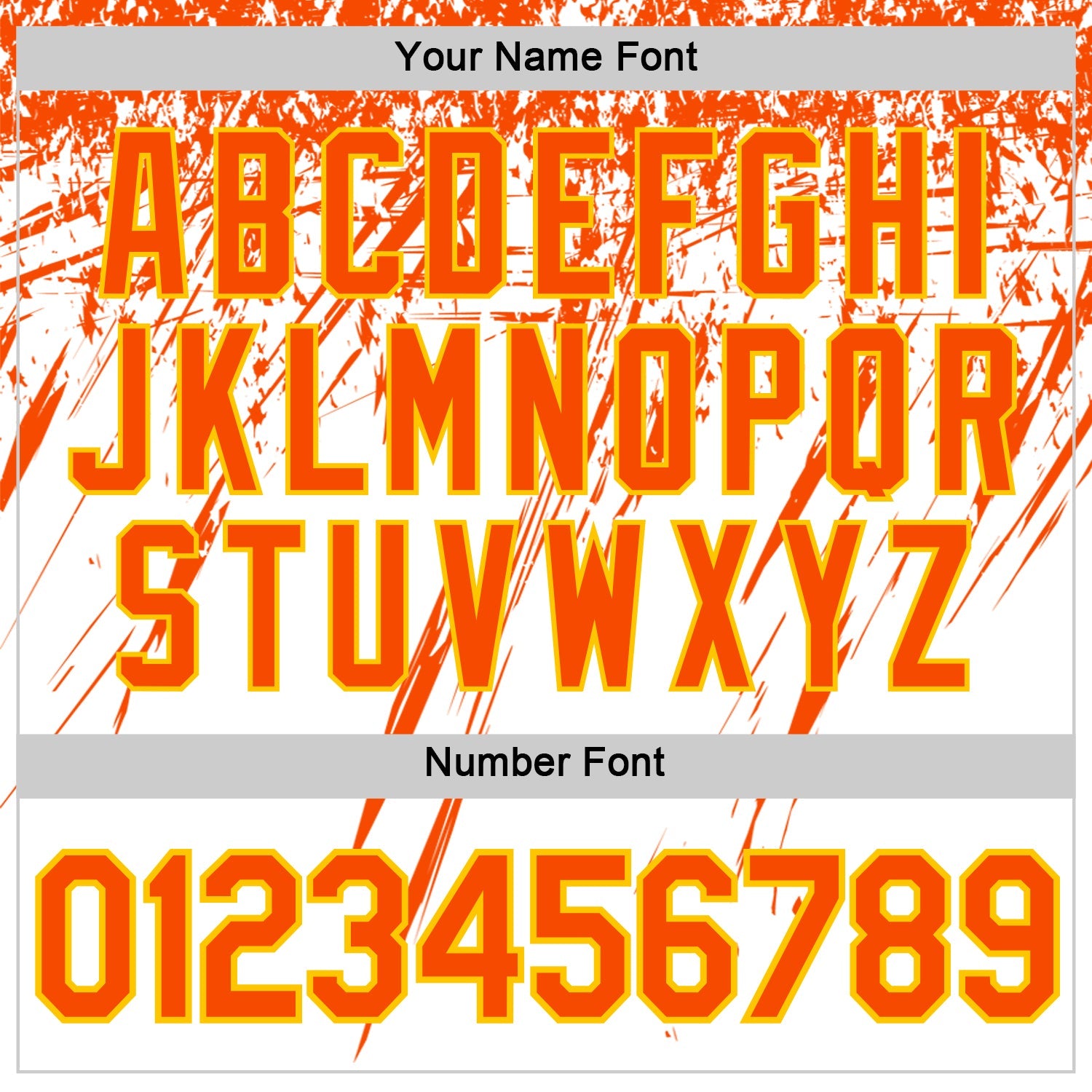 Custom White Orange-Yellow Distressed Scratch Brush Stroke Performance T-Shirt view 4