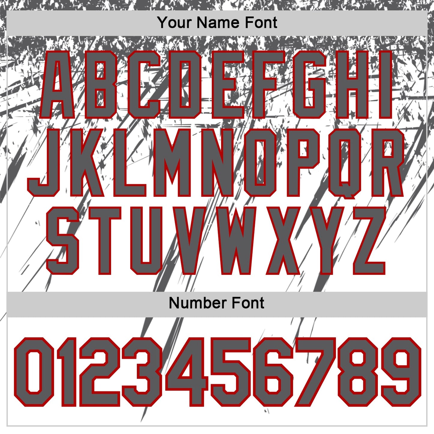 Custom White Steel Gray-Red Distressed Scratch Brush Stroke Performance T-Shirt view 4
