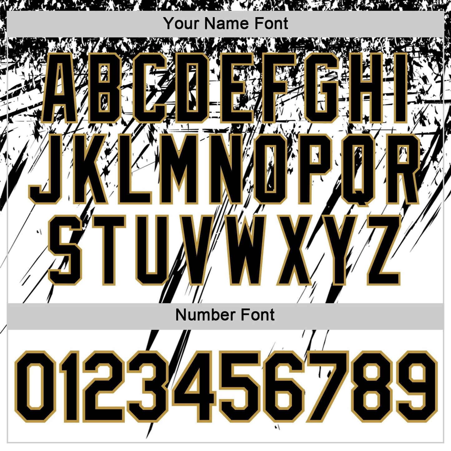 Custom White Black-Old Gold Distressed Scratch Brush Stroke Performance T-Shirt view 4