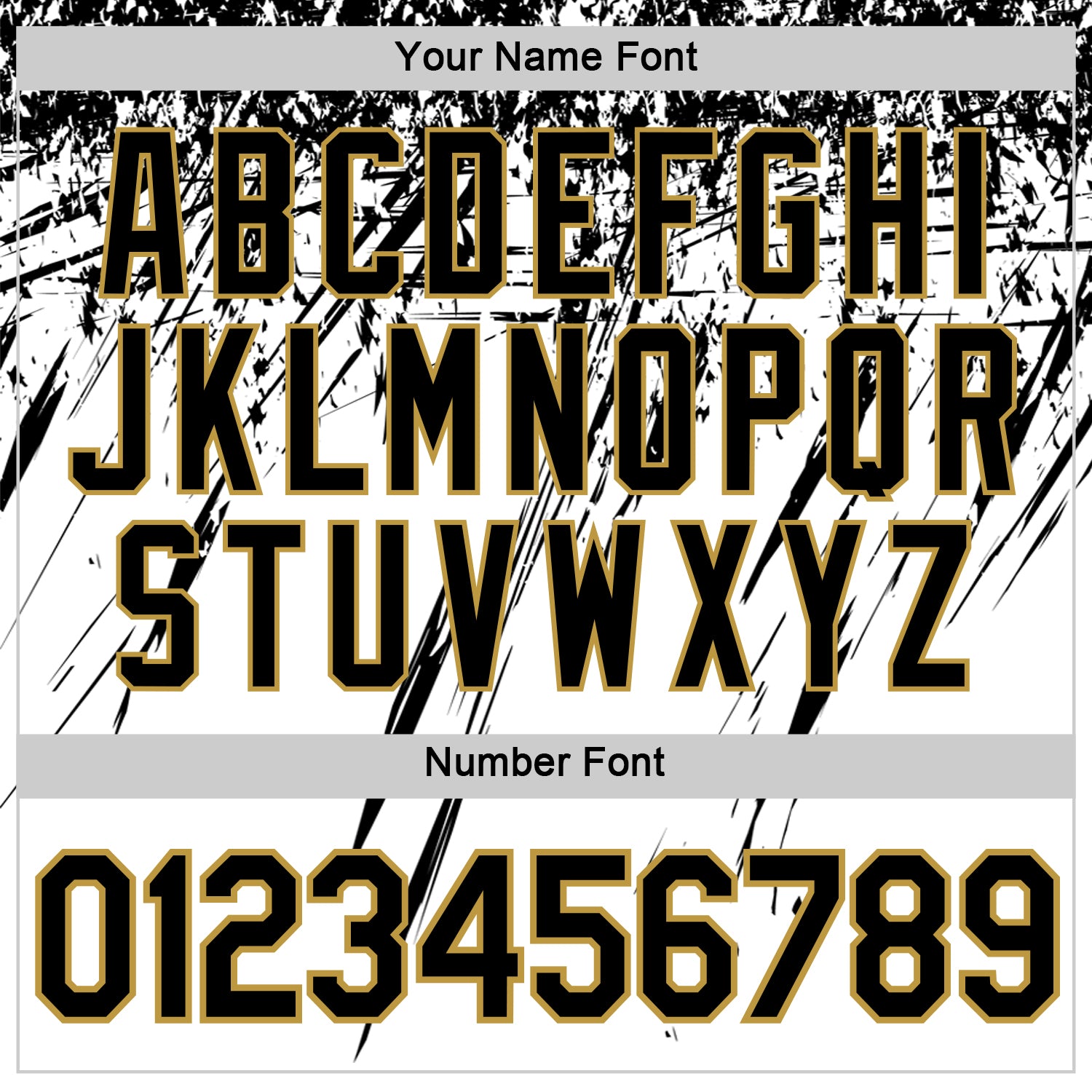 Custom White Black-Old Gold Distressed Scratch Brush Stroke Performance T-Shirt view 4