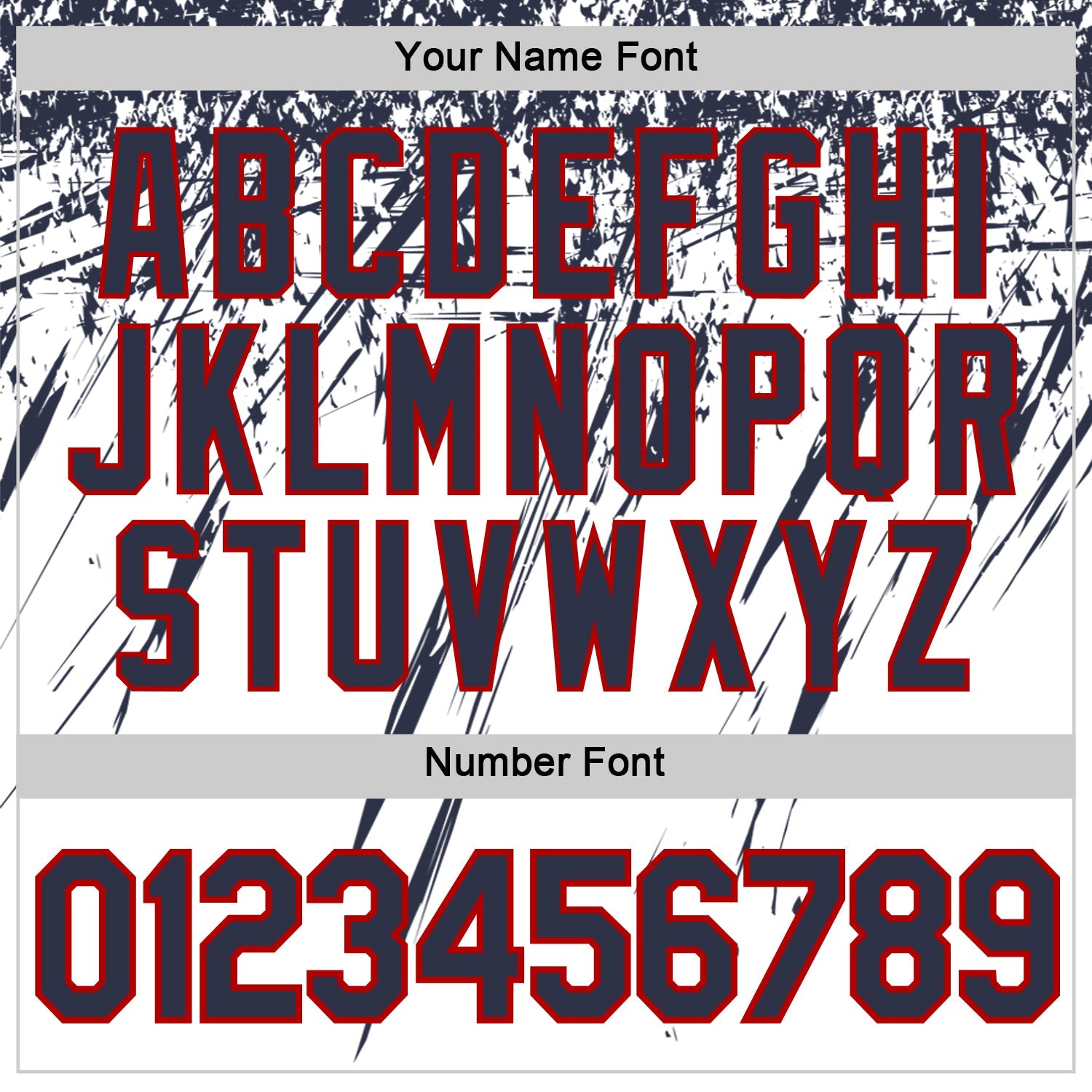 Custom White Navy-Red Distressed Scratch Brush Stroke Performance T-Shirt view 4