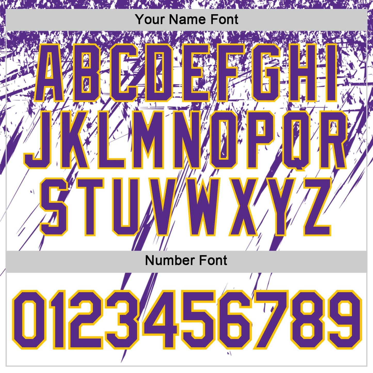 Custom White Purple-Yellow Distressed Scratch Brush Stroke Performance T-Shirt view 4