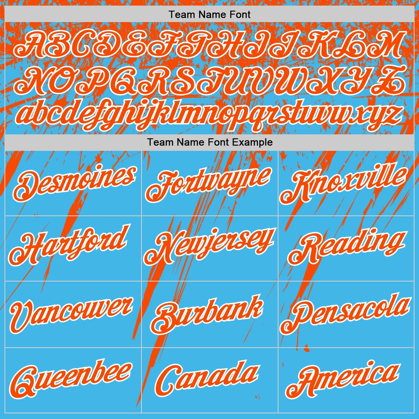Custom Sky Blue Orange-White Distressed Scratch Brush Stroke Performance T-Shirt view 3