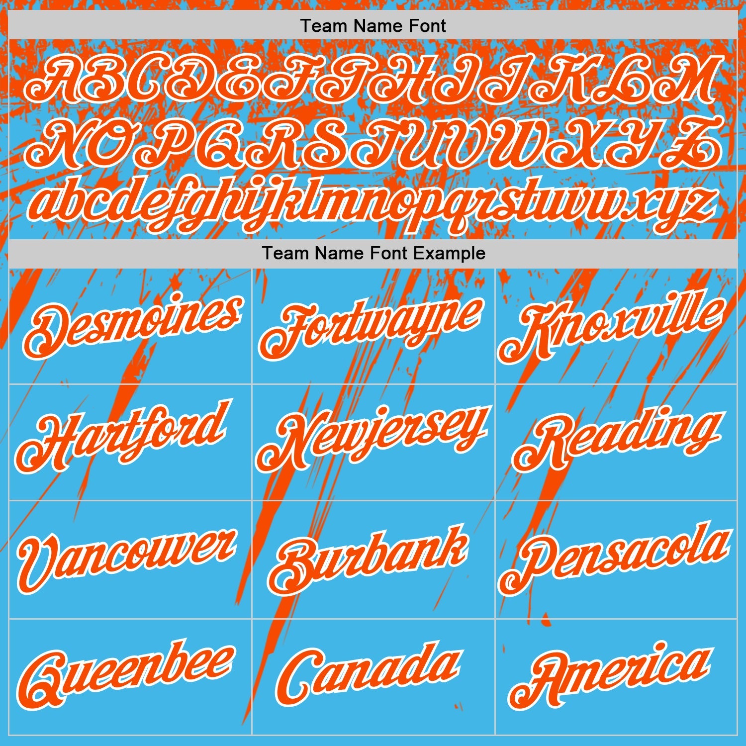 Custom Sky Blue Orange-White Distressed Scratch Brush Stroke Performance T-Shirt view 3
