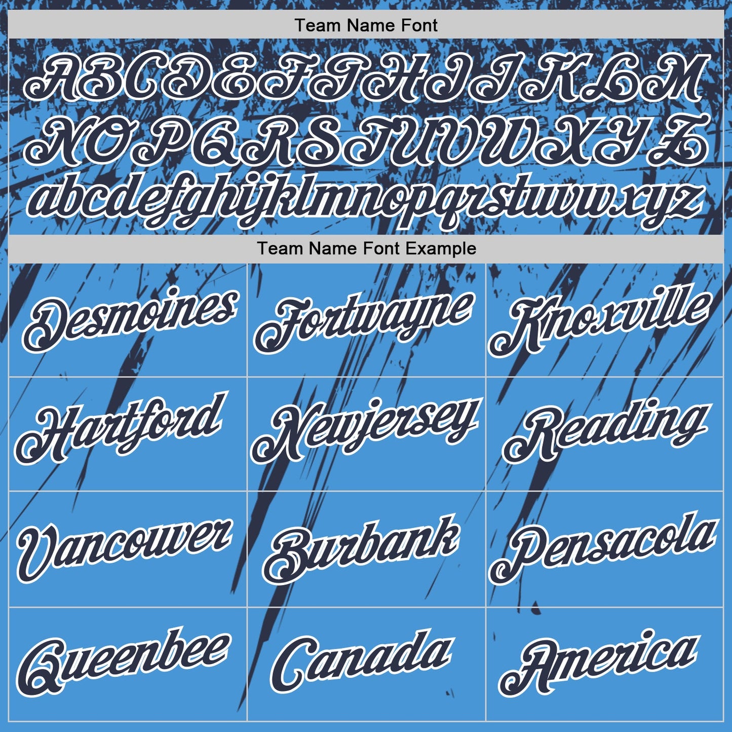 Custom Powder Blue Navy-White Distressed Scratch Brush Stroke Performance T-Shirt view 3