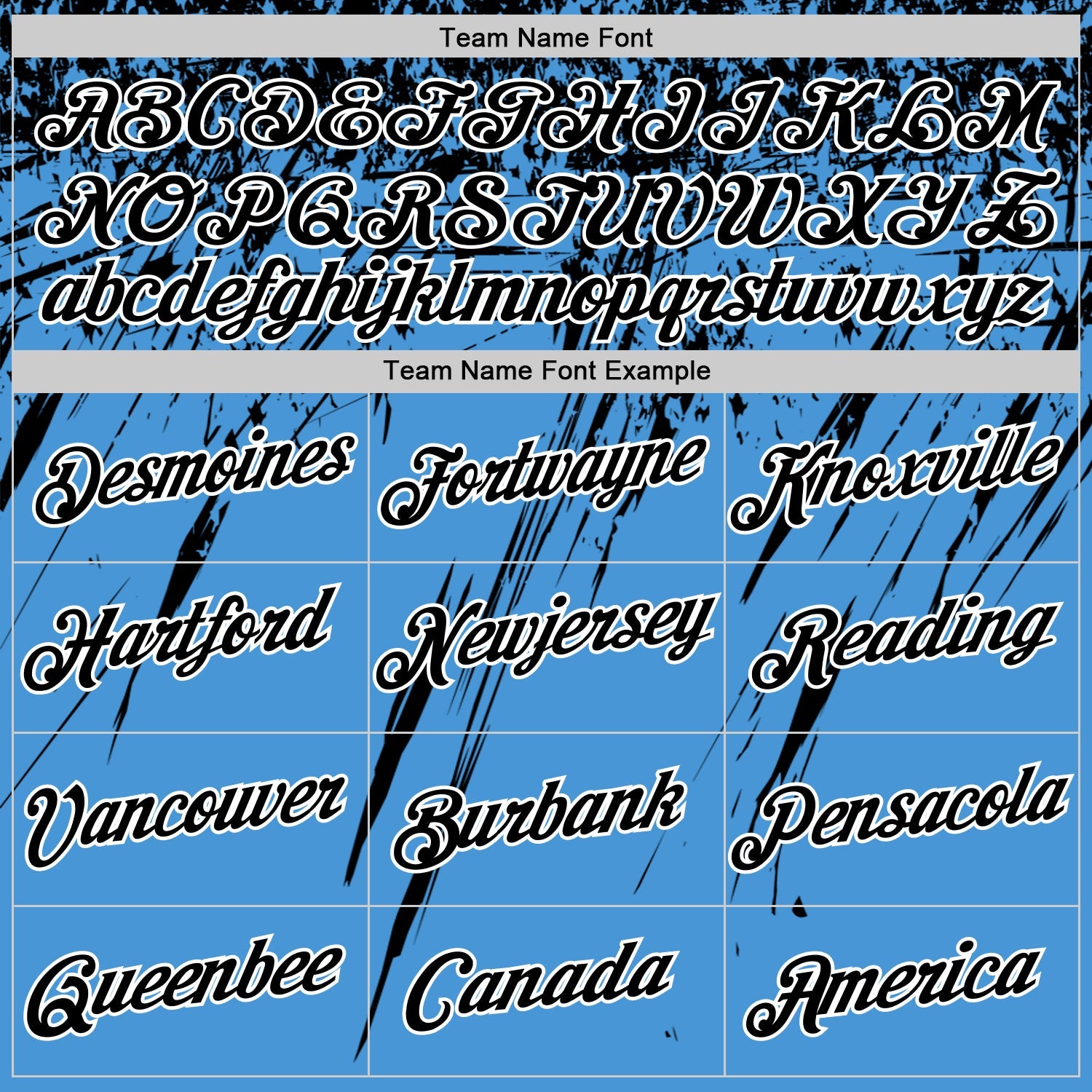 Custom Powder Blue Black-White Distressed Scratch Brush Stroke Performance T-Shirt view 3