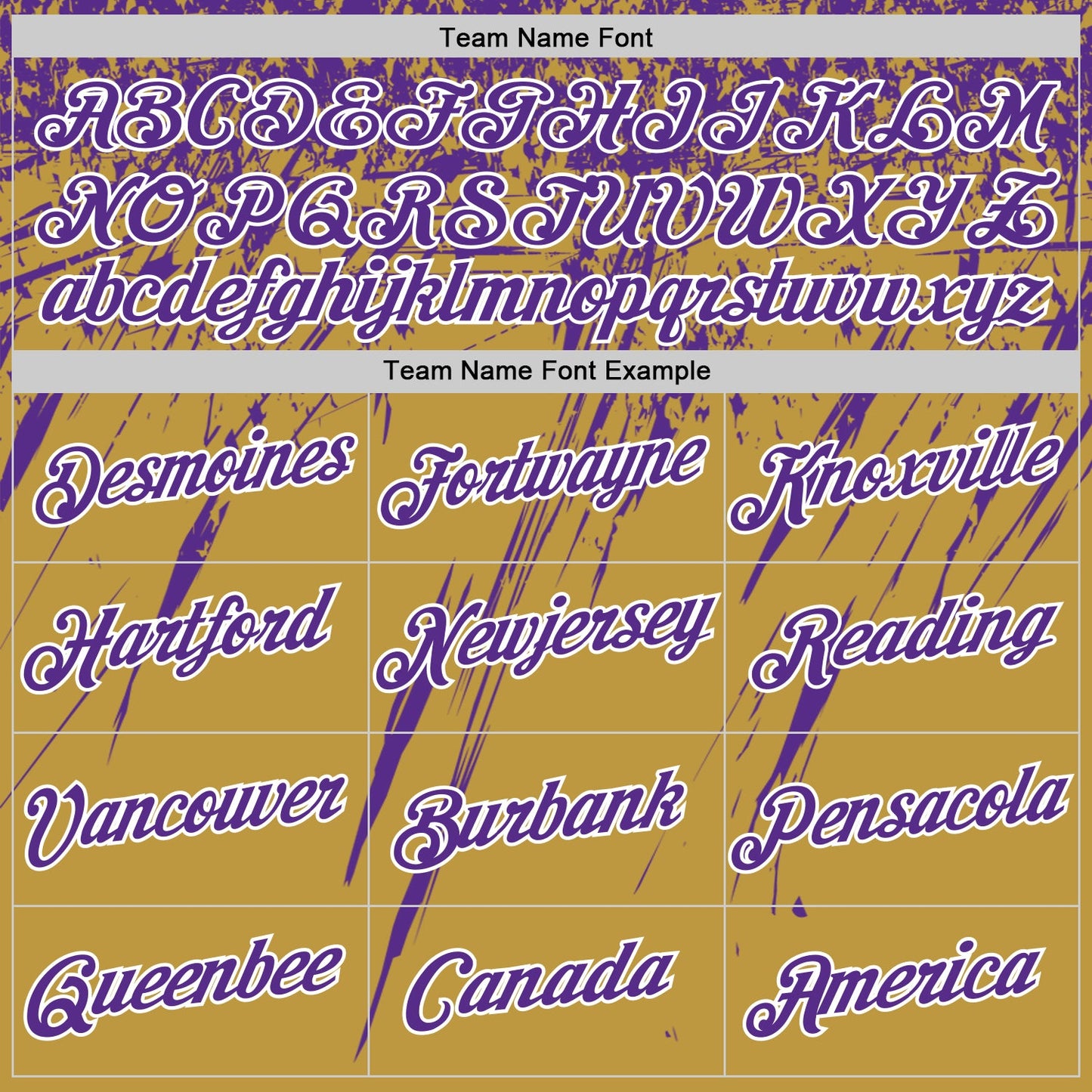 Custom Old Gold Purple-White Distressed Scratch Brush Stroke Performance T-Shirt view 3